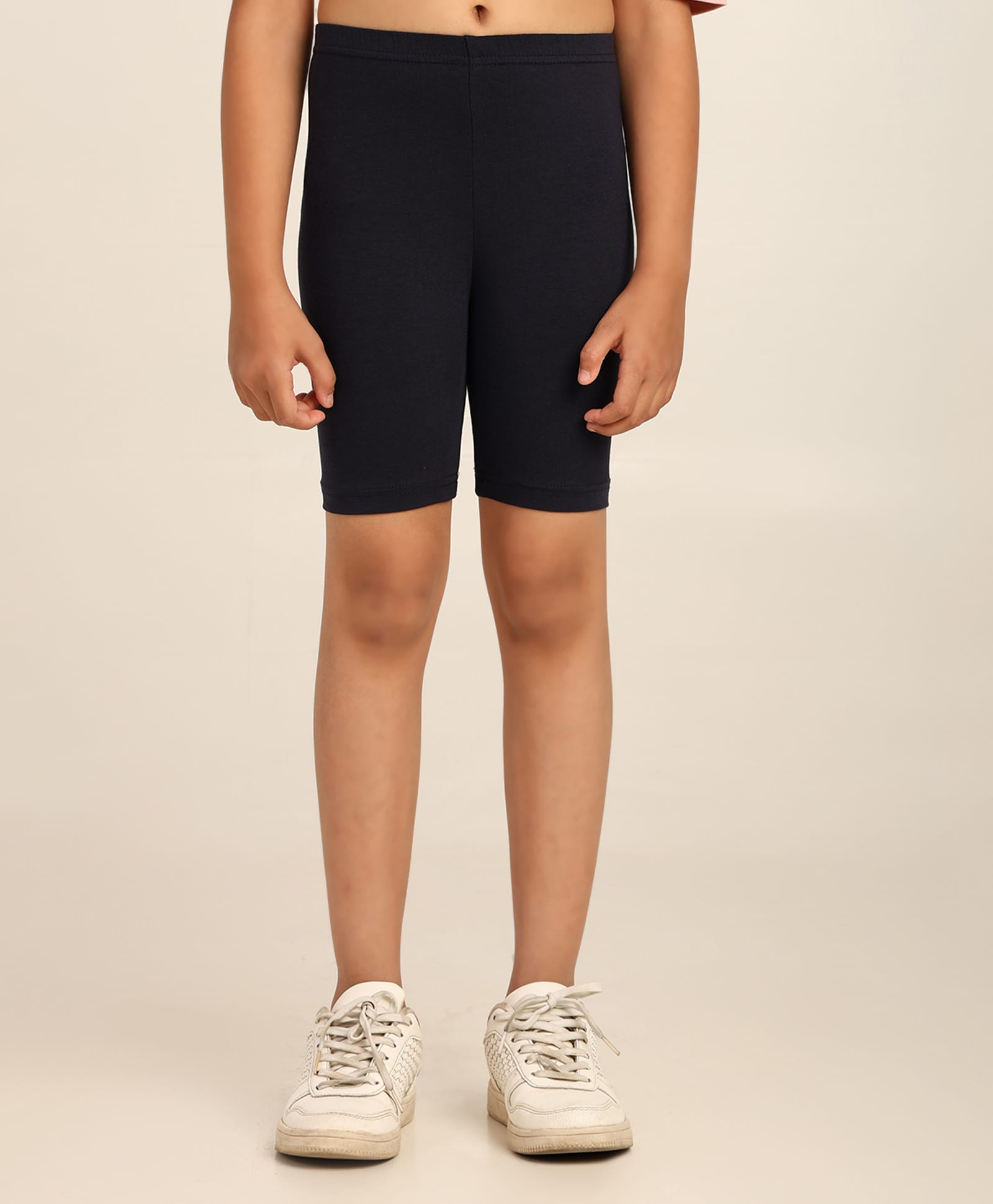 Robinbosky Cotton Elastane Knit Solid Short Tights - Navy Blue-picture-13