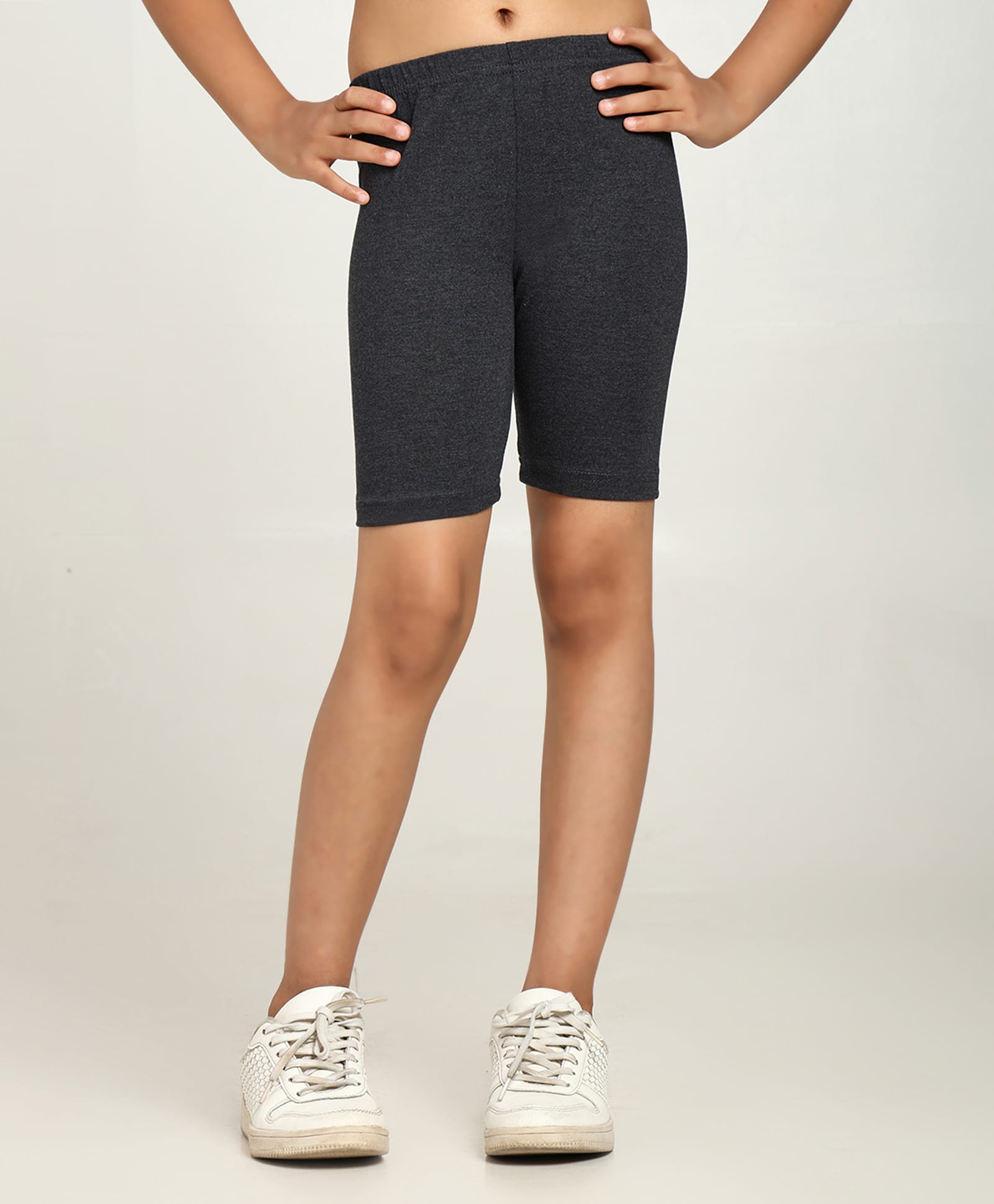 Robinbosky Cotton Elastane Knit Solid Short Tights - Antra Melange-picture-14