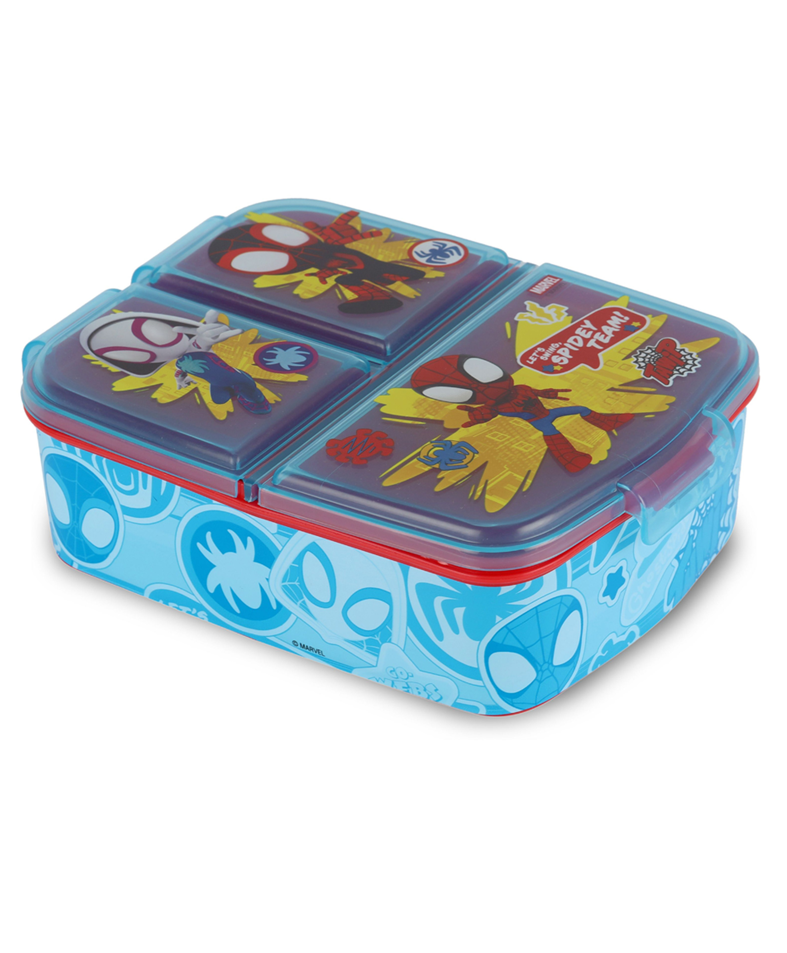 Cello Kidzbee Yum Box Spidey Design Multi Compartment Kids Lunch Box - Blue-image-22