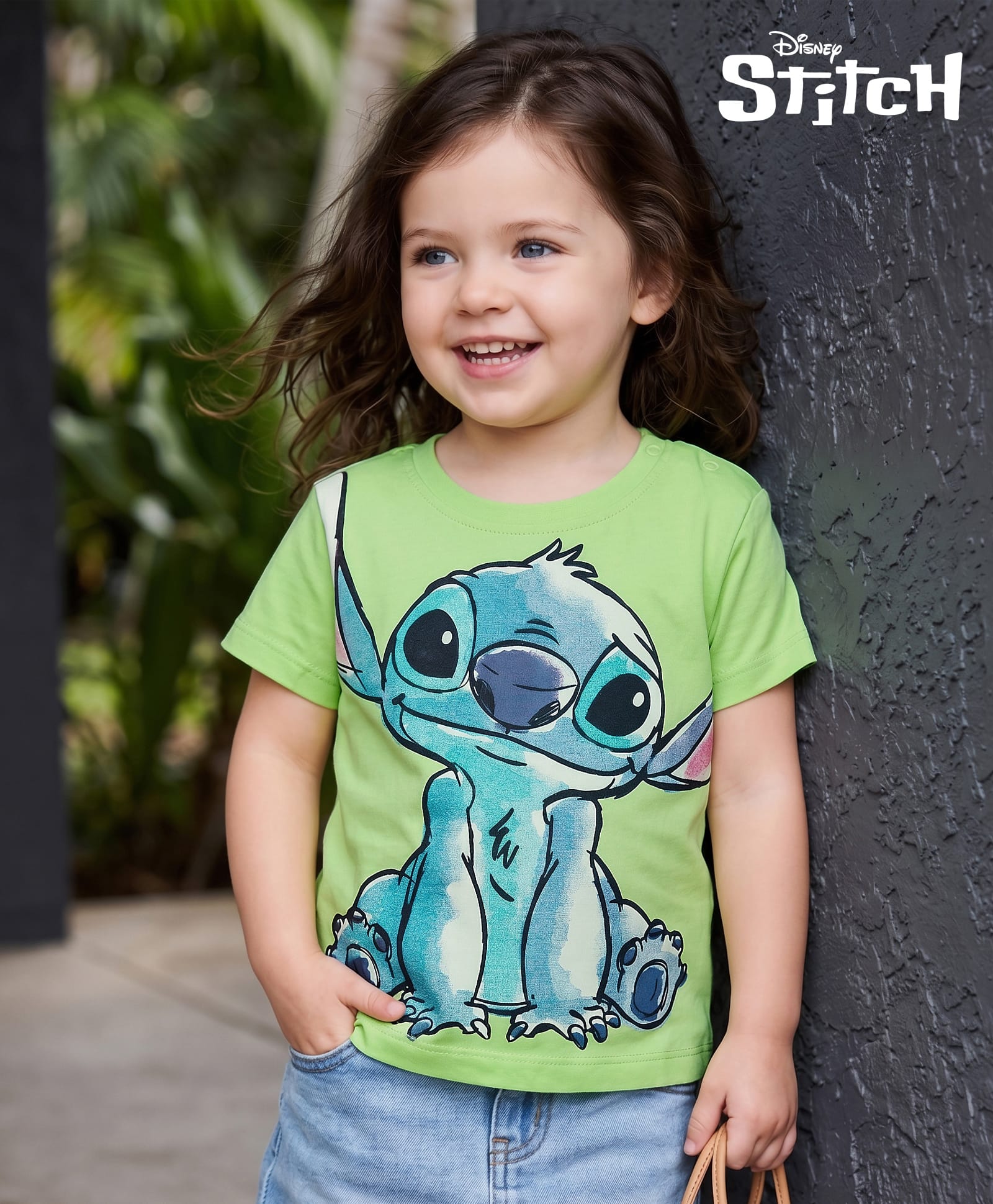 Babyhug Disney Single Jersey Knit Half Sleeves T-Shirt with Stitch Graphics - Green-picture-23