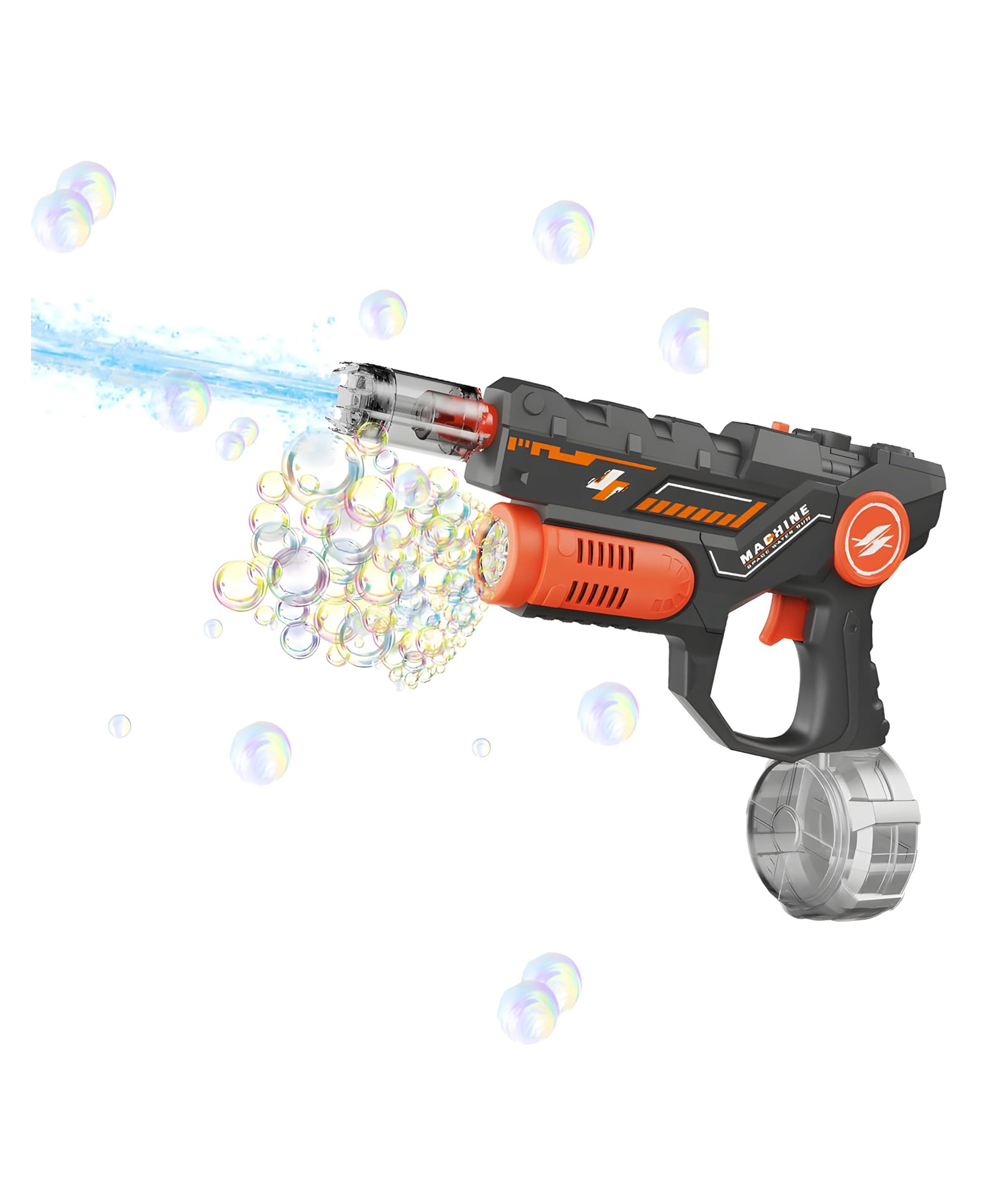 FUNVERSE 2 in 1 Gun Toy, Buuble Gun + Water Spray Gun (450 ML Capicity) with 8 to 9 Mtr Long Shooting Range, with Ligh, Sound Effect and with 2 Recharble Battery, All in 1 Gun Toy for Kids-image-1