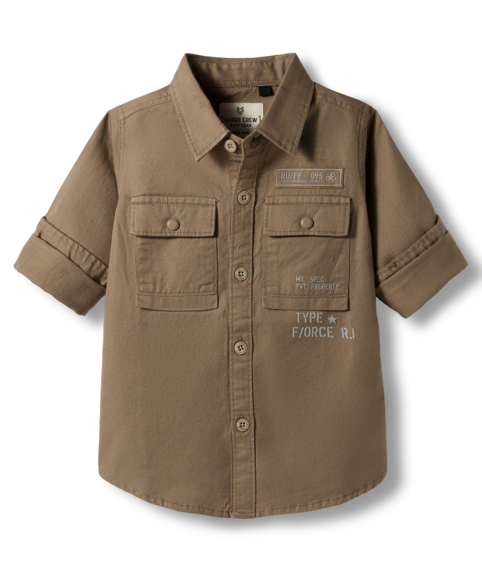 Ruff Twill Woven Full Sleeves Solid Color Shirt - Khaki-picture-28