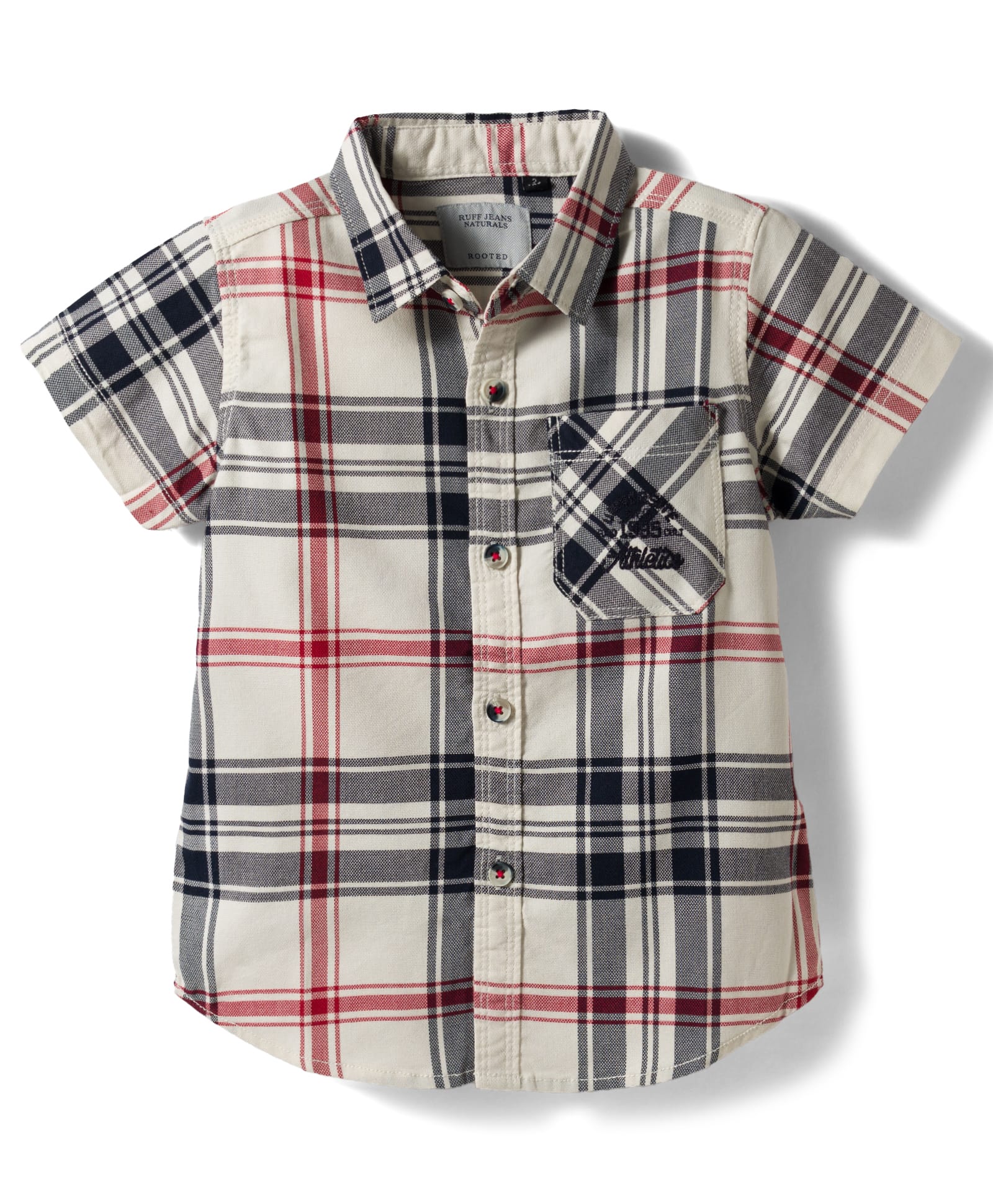 Ruff Cotton Woven Half Sleeves Checks Shirt - Cream-picture-35