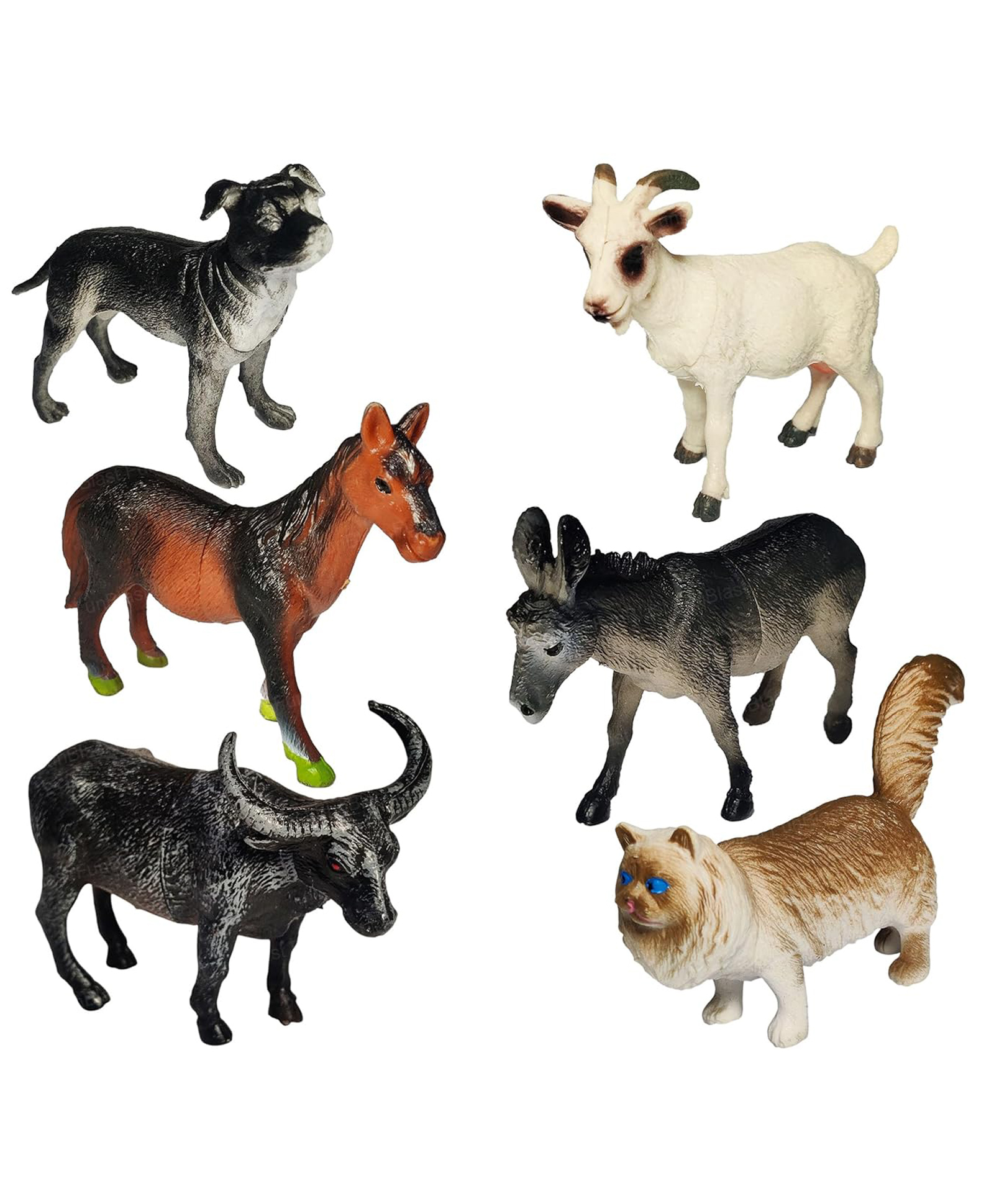 FunBlast Realistic Mini Farm Animals Figures Toy Set for Kids Pack of 6 (Multicolor)-picture-39