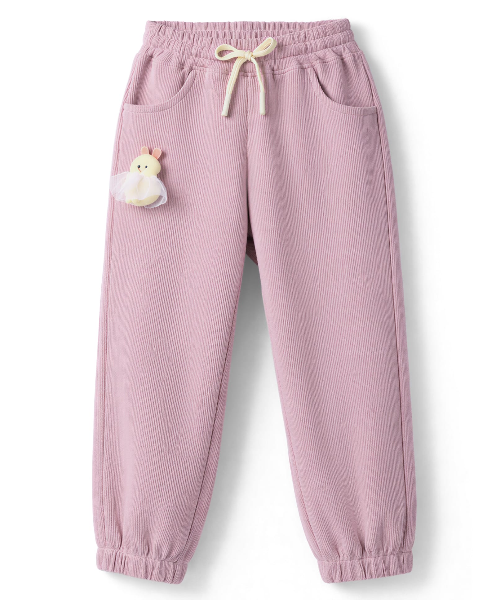 Olio Kids Knitted Full Length Knitted Lounge Pant With Duck Applique - Purple-picture-14