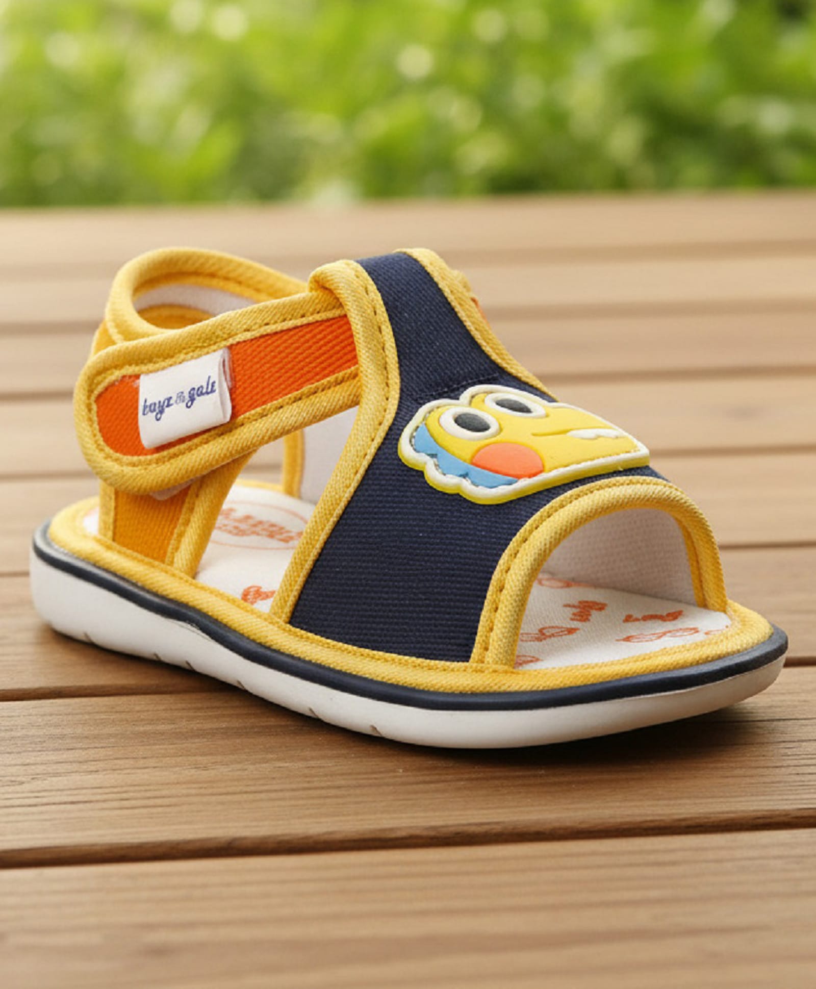 boyz n galz Frog Applique Detailed Velcro Closure Musical Sandals - Blue-image-25