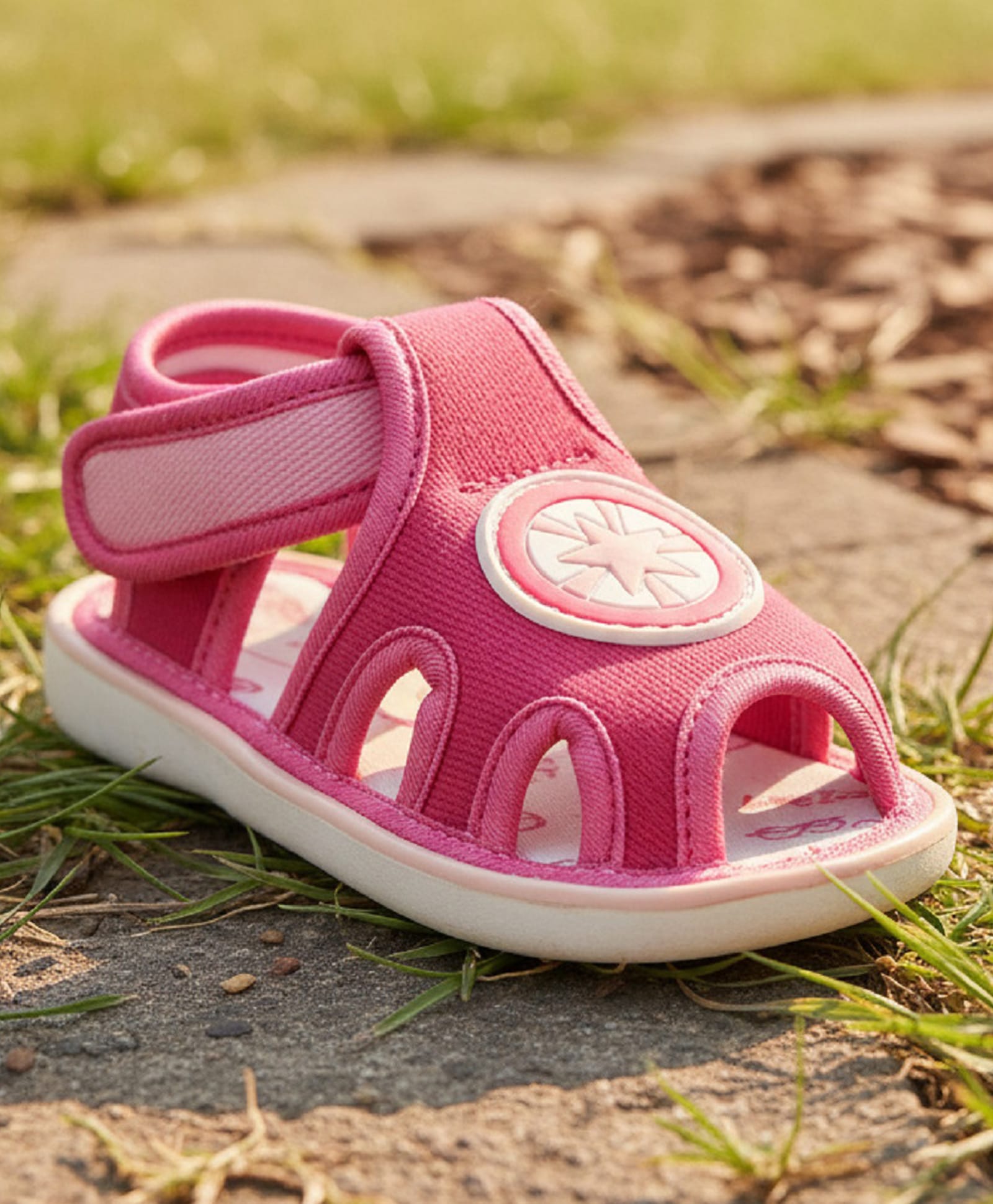boyz n galz Star Applique Detailed Velcro Closure Musical Sandals - Pink-picture-15