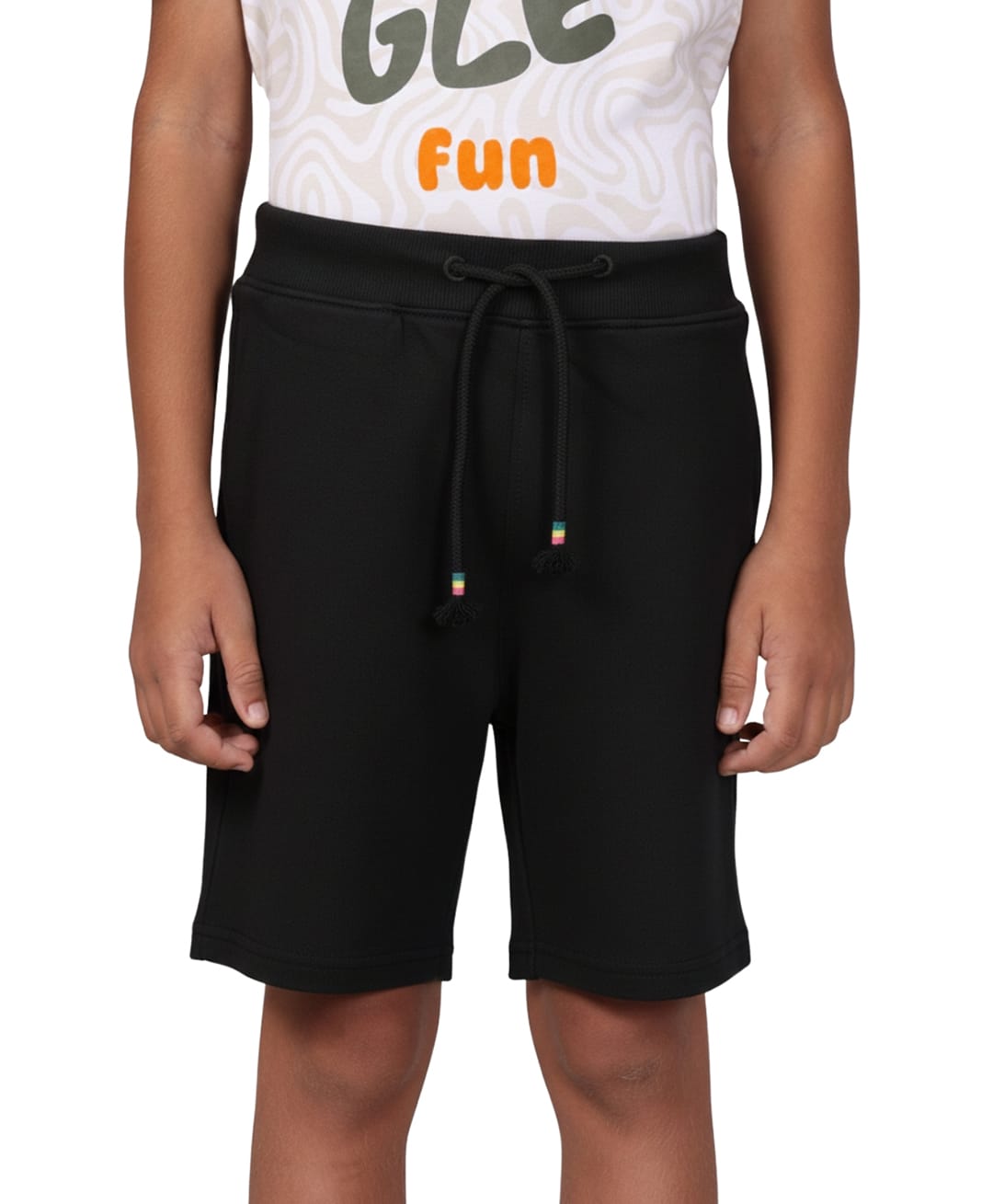 PILOLO Cotton Knit Solid Shorts - Black-picture-11