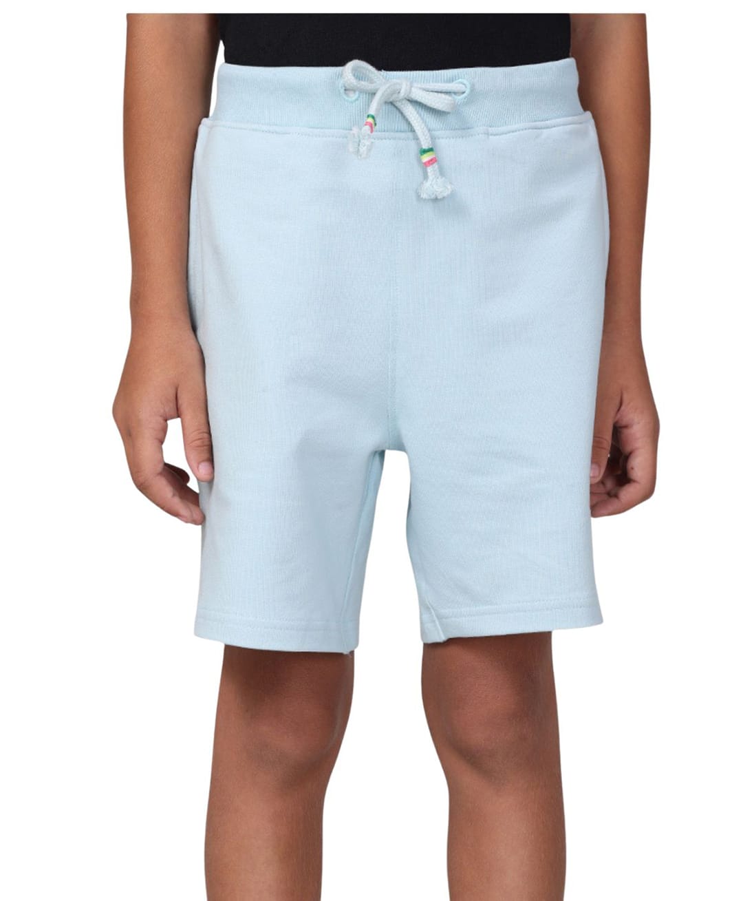 PILOLO Cotton Knit Solid Shorts - Blue-picture-4