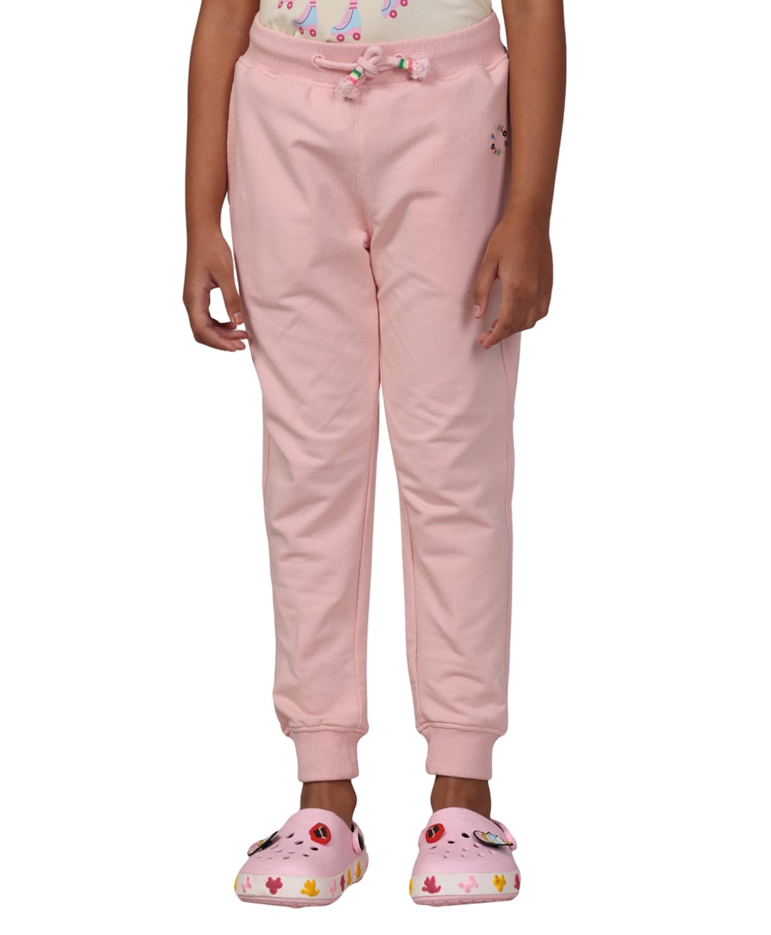 PILOLO Cotton Knit Solid Joggers - Pink-picture-13
