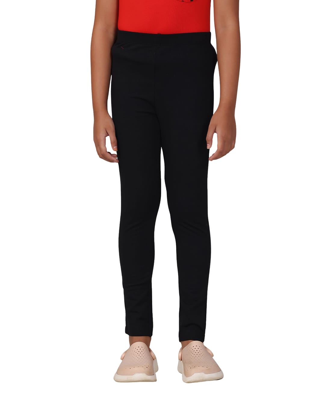 PILOLO Cotton Knit Solid Leggings - Black-picture-40