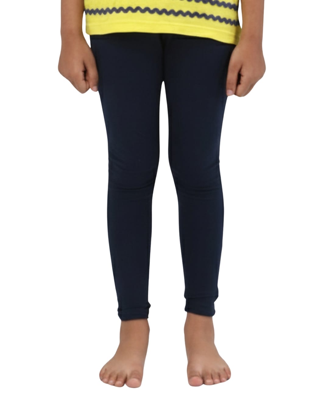 PILOLO Cotton Knit Solid Leggings - Navy Blue-picture-32