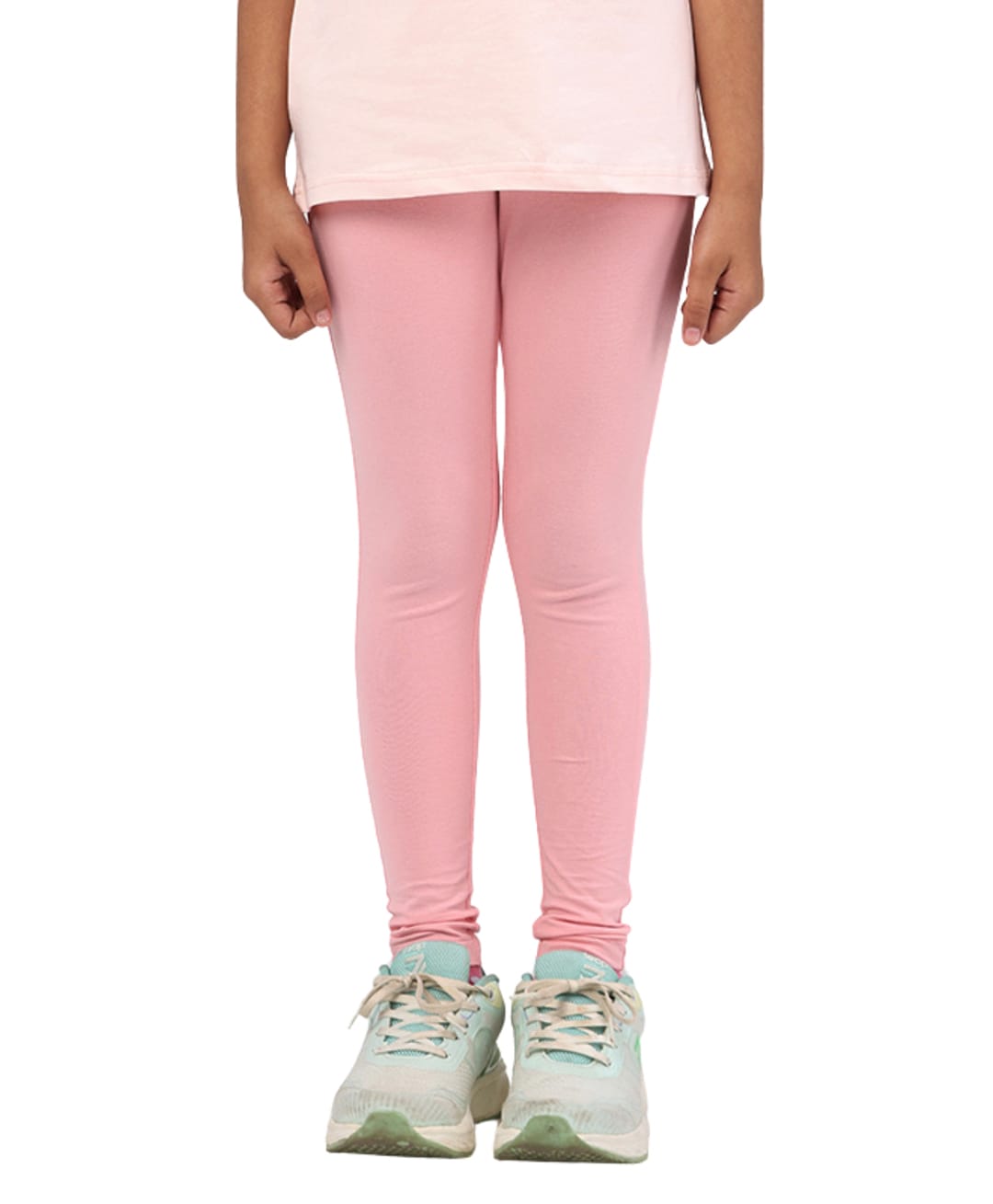 PILOLO Cotton Knit Solid Leggings - Pink-picture-35