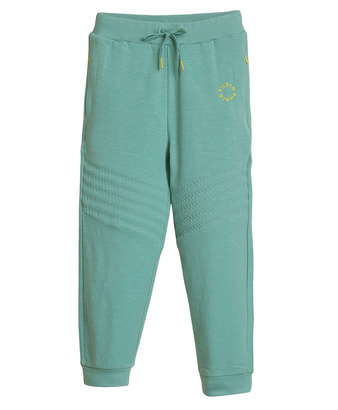 PILOLO Cotton Knit Solid Joggers - Green-picture-19