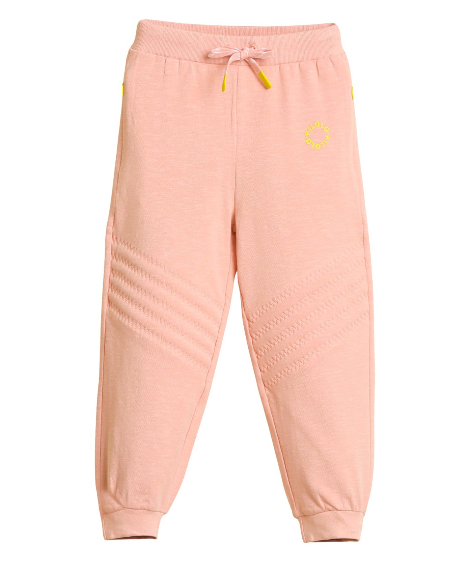PILOLO Cotton Knit Solid Joggers - Orange-picture-24