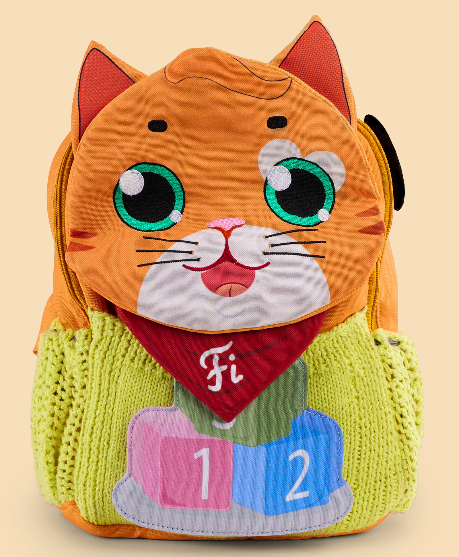 Filli&Me Height 12 Inches Filli & Numbers School Bag - Yellow-image-45