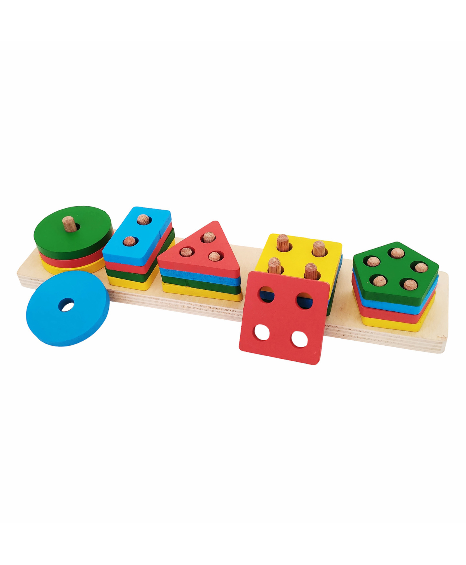 Wudly Wooden Shape Sorting Stack Toy for Kids Montessori Shape Learning Puzzle Board-picture-11