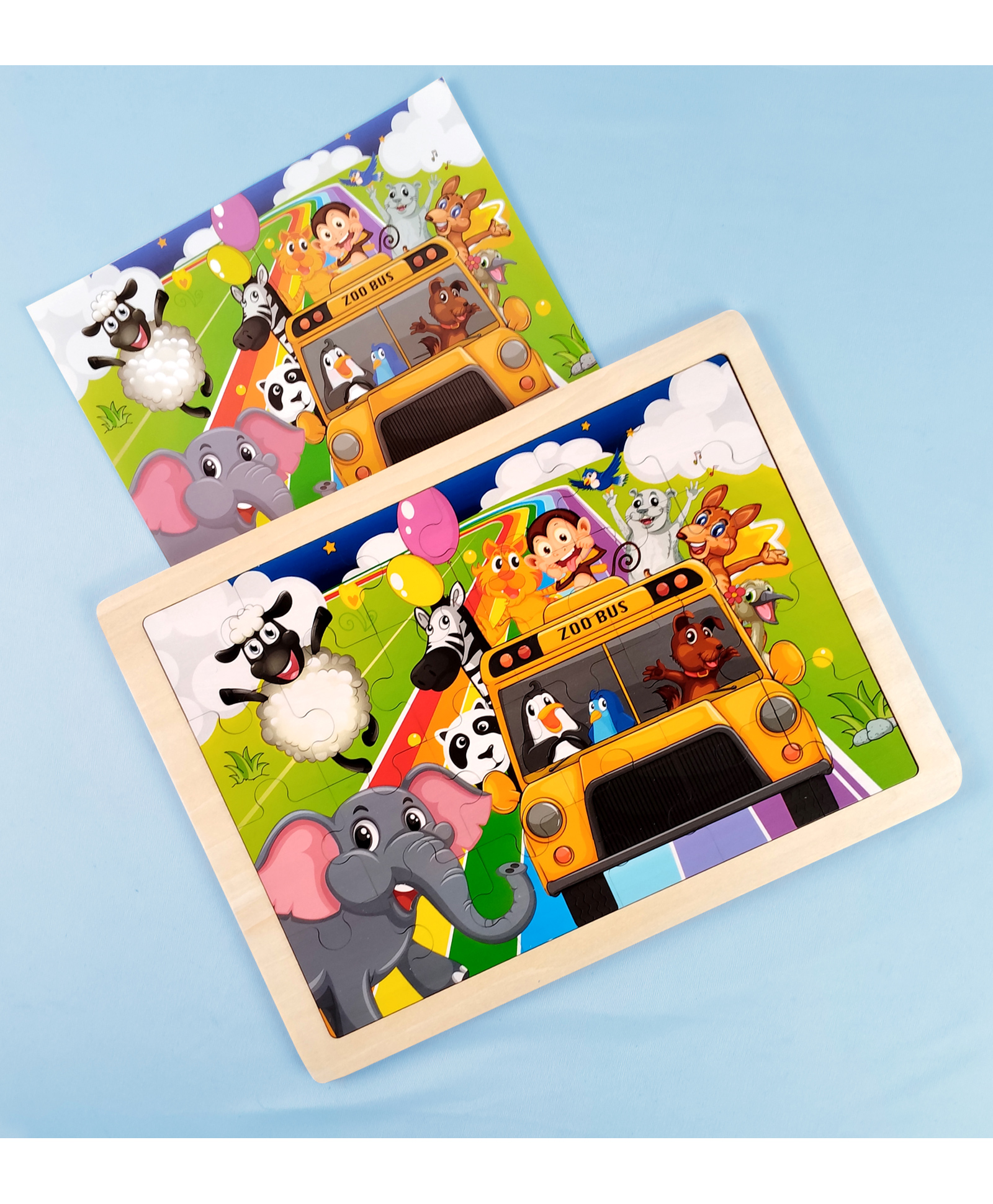 Wudly Wooden Farm Theme Puzzle Board for Kids Animal Learning Jigsaw Puzzle-picture-19
