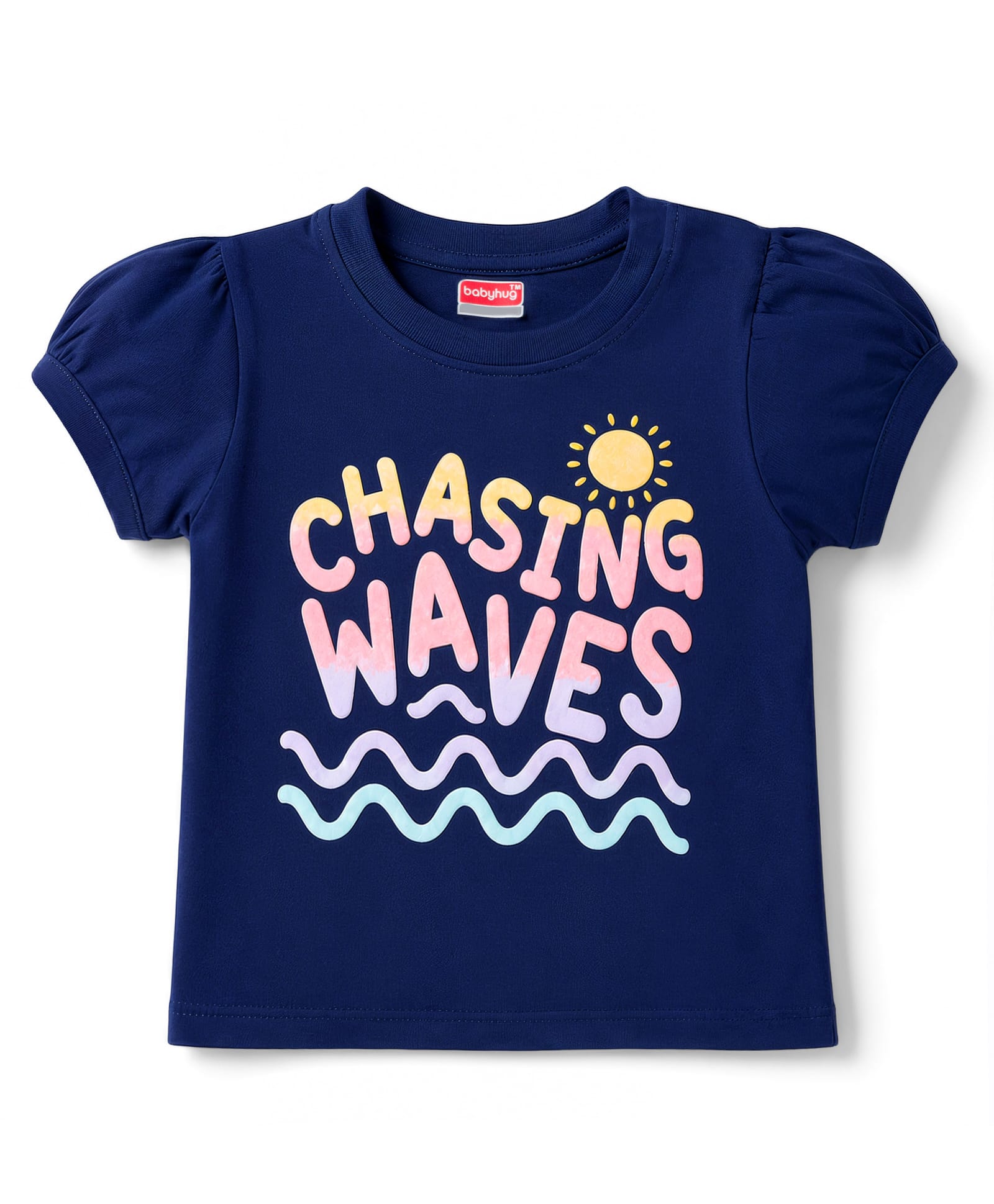 Babyhug Cotton Knit Half Sleeves Beach Theme Printed T-Shirt - Navy Blue-image-22