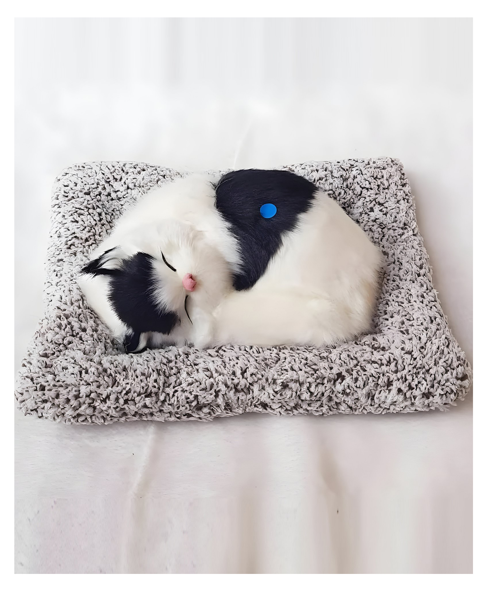 NEGOCIO Height 20 cm Sleeping Cat Plush Toy with Press Simulation Sound ( Color May Vary)-picture-20