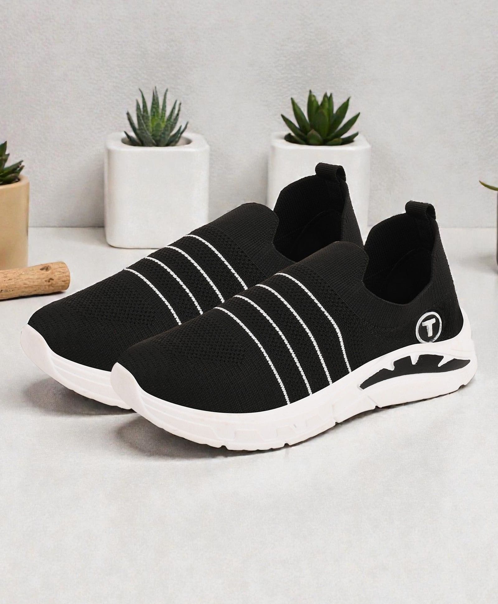 Trump Striped Slip On Shoes - Black-picture-14