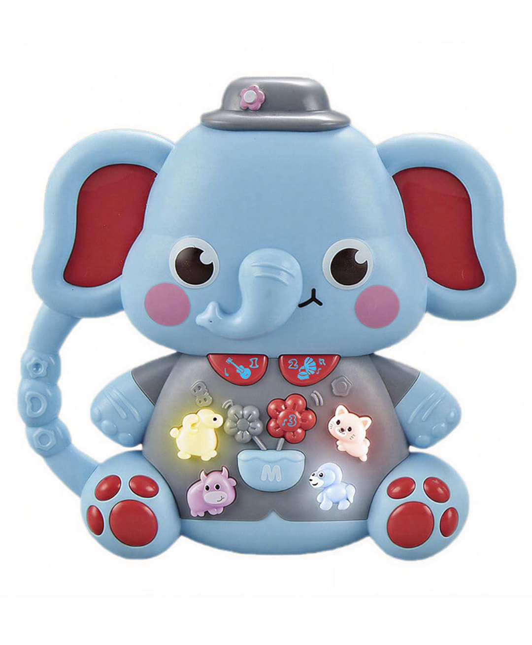 FunBlast Elephant Shaped Musical Piano Toy with Lights for Kids Pack of 1 (Blue)-picture-27