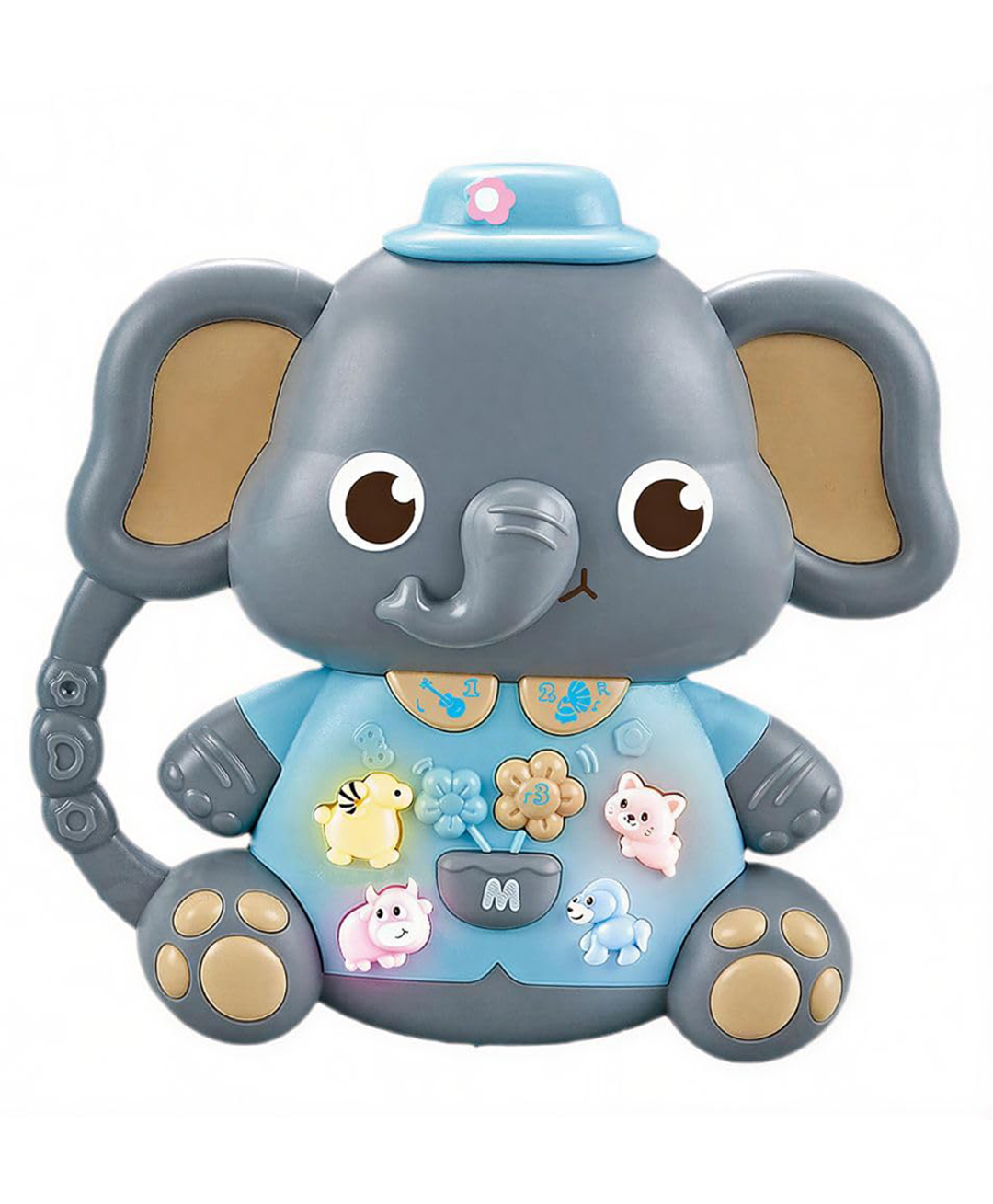 FunBlast Elephant Shaped Musical Piano Toy with Lights for Kids Pack of 1 (Grey)-image-18