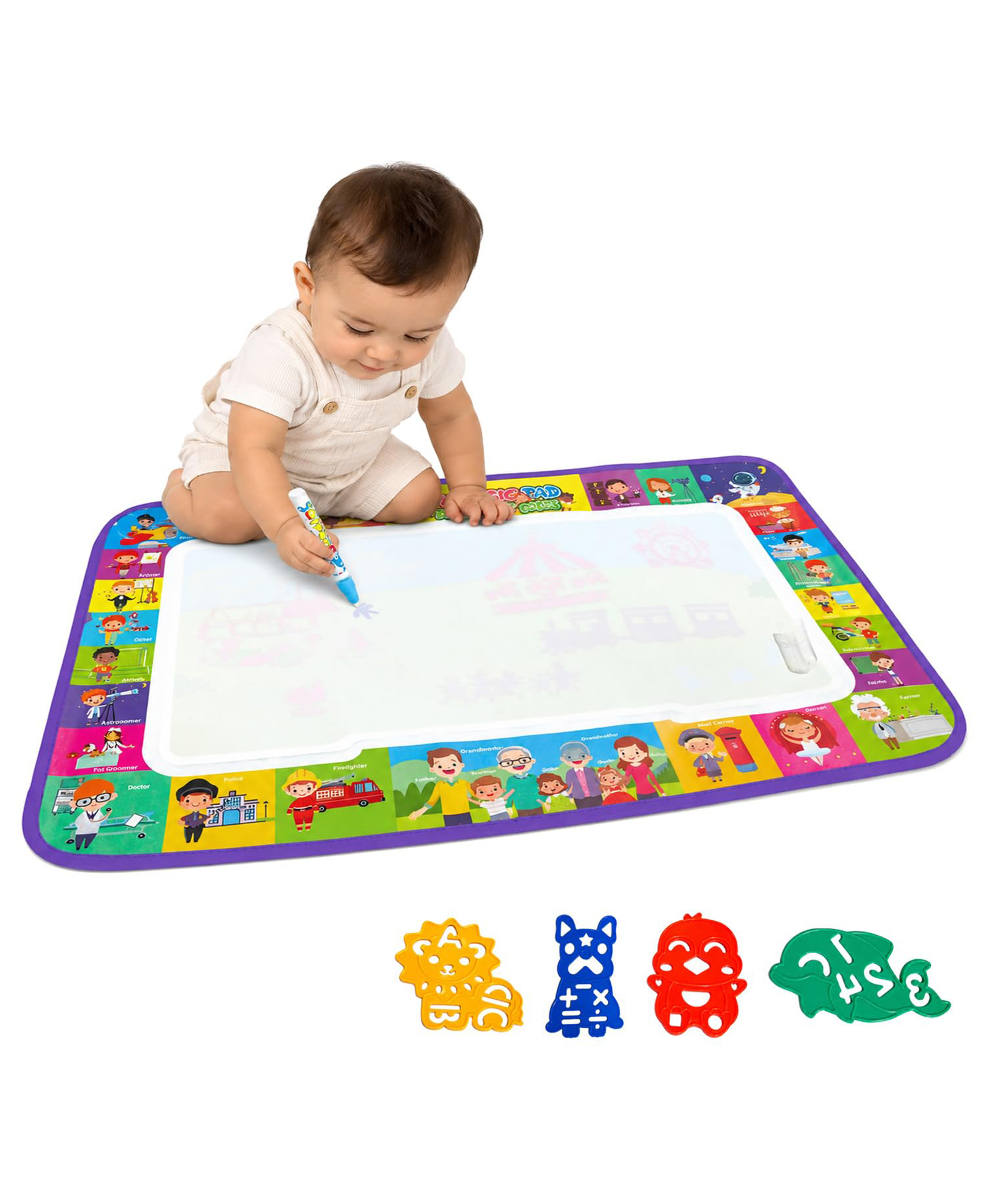 FunBlast Aquatic Animal Theme Doodle Drawing Mat for Kids Pack of 1 (Multicolor)-picture-24