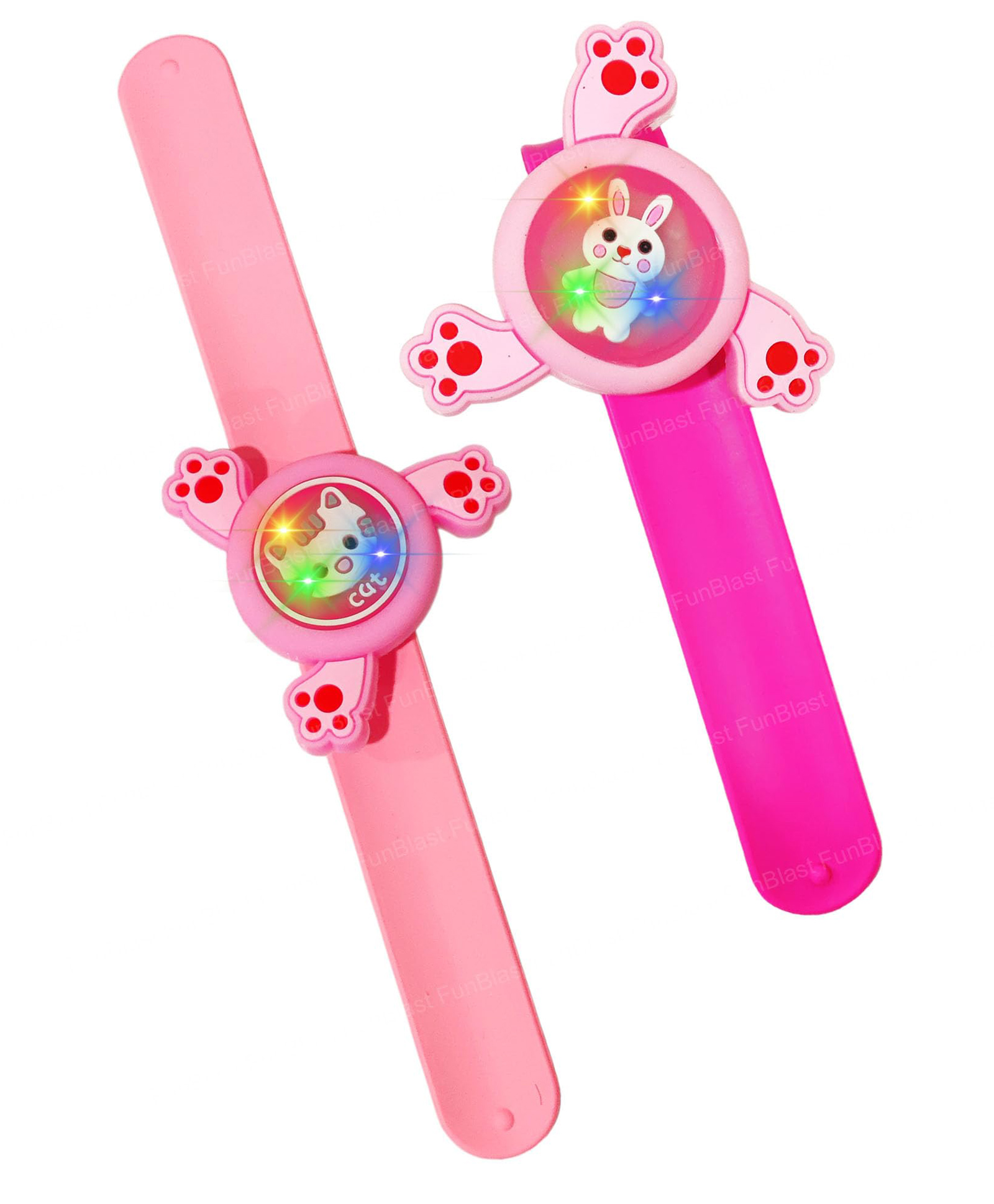FunBlast Cat and Rabbit Theme Wrist Band with Light for Kids Pack of 2 (Pink Random)-picture-39