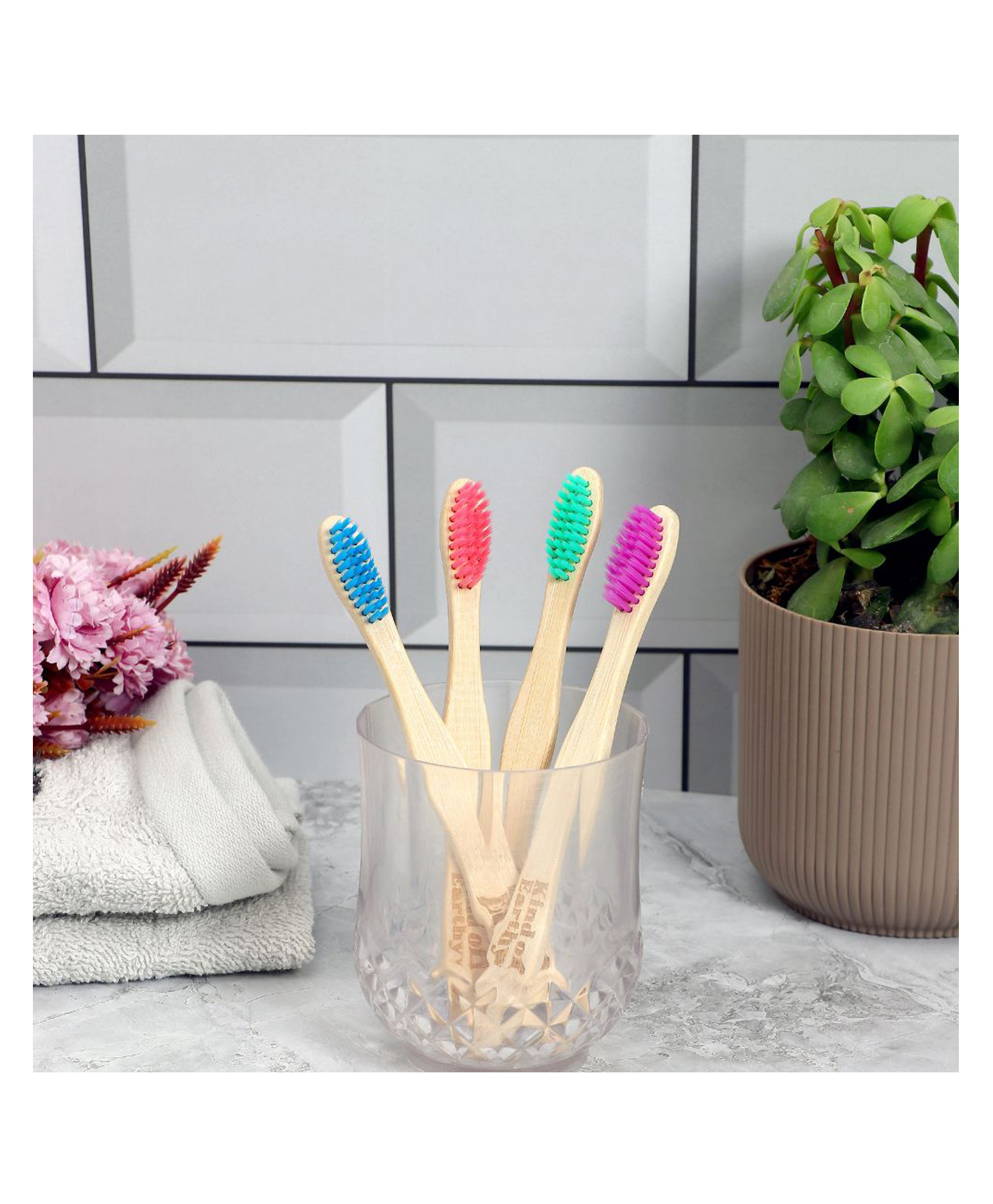 Kind of Earthy Bamboo Toothbrush for Kids Pack of 4 - Multicolor-image-27