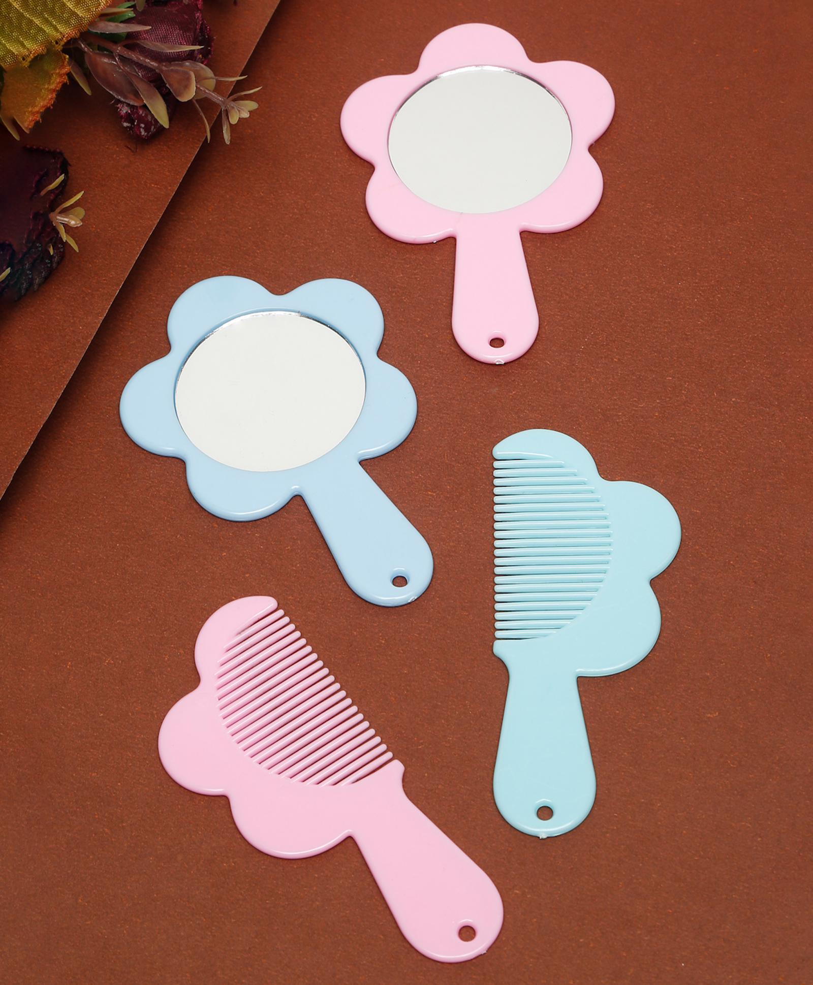 Stol'n Set of 04 Mirror and Combs - Pink, Blue-picture-26