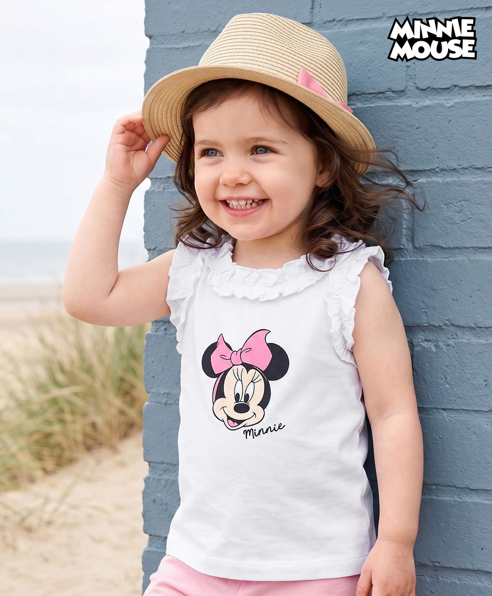 Babyhug Disney Single Jersey Knit T-Shirt Sleeveless with Minnie Mouse Graphics White 12-18 Months-image-40
