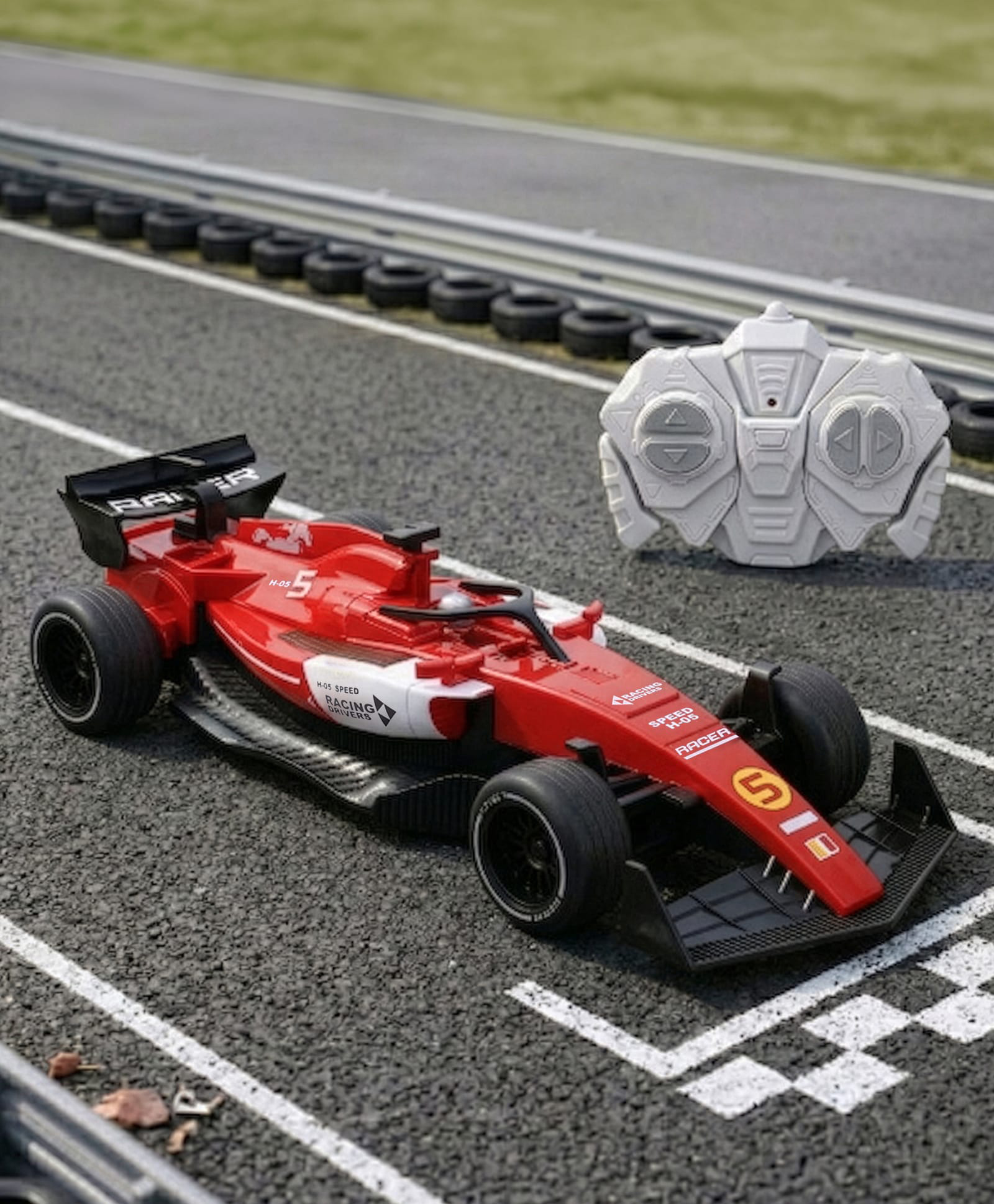 F1 Super RC Car|Rechargeable Car with Lights| Gifting Car for 4 years + Kids-BIS Certified-Red-image-40