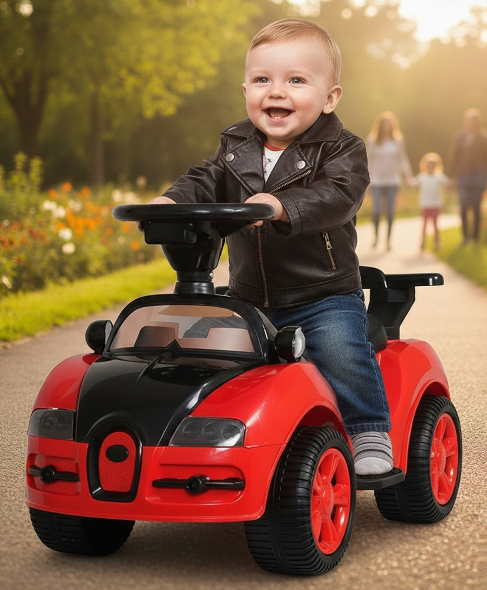 JoyRide Buzz Rider Car for Kids with Music & Horn Steering, with Back Support, Seat Storage, 2 to 5 Years Years Upto 20 kg capacity-picture-0
