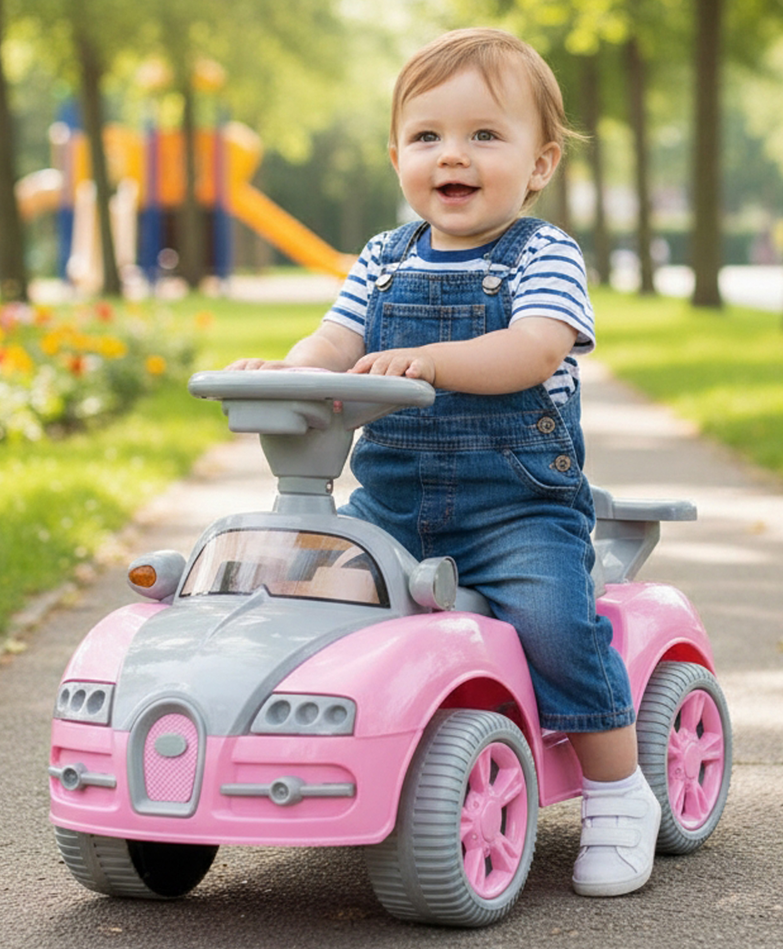 JoyRide Buzz Rider Car for Kids with Music & Horn Steering, with Back Support, Seat Storage, 2 to 5 Years Years Upto 20 kg capacity-picture-2