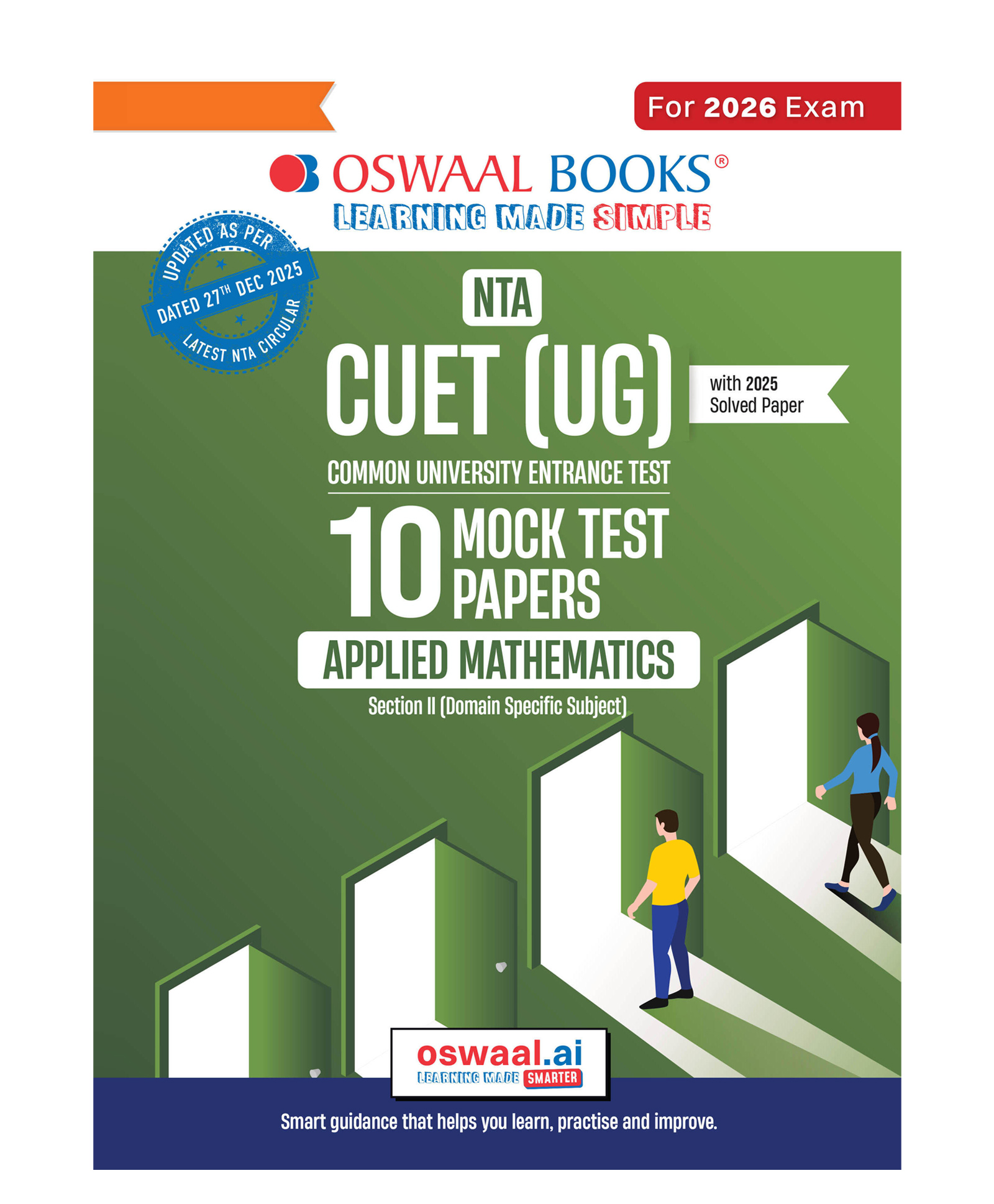 OSWAAL BOOKS NTA CUET (UG) 10 Mock Test Papers Applied Mathematics For 2026 Exam (Section II) (as per latest 27 Dec., notification) | 550+ MCQs | Includes 2025 Paper- fully solved | With Oswaal AI-image-41