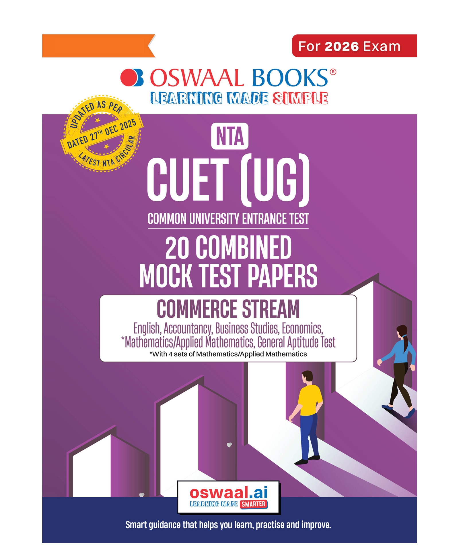 OSWAAL BOOKS NTA CUET (UG) 20 Combined Mock Test Papers | Commerce Stream (English, Accounts, Business Studies, Eco, Maths, General Aptitude Test) For 2026 Exam Pattern Released on 27 December 2025-picture-25