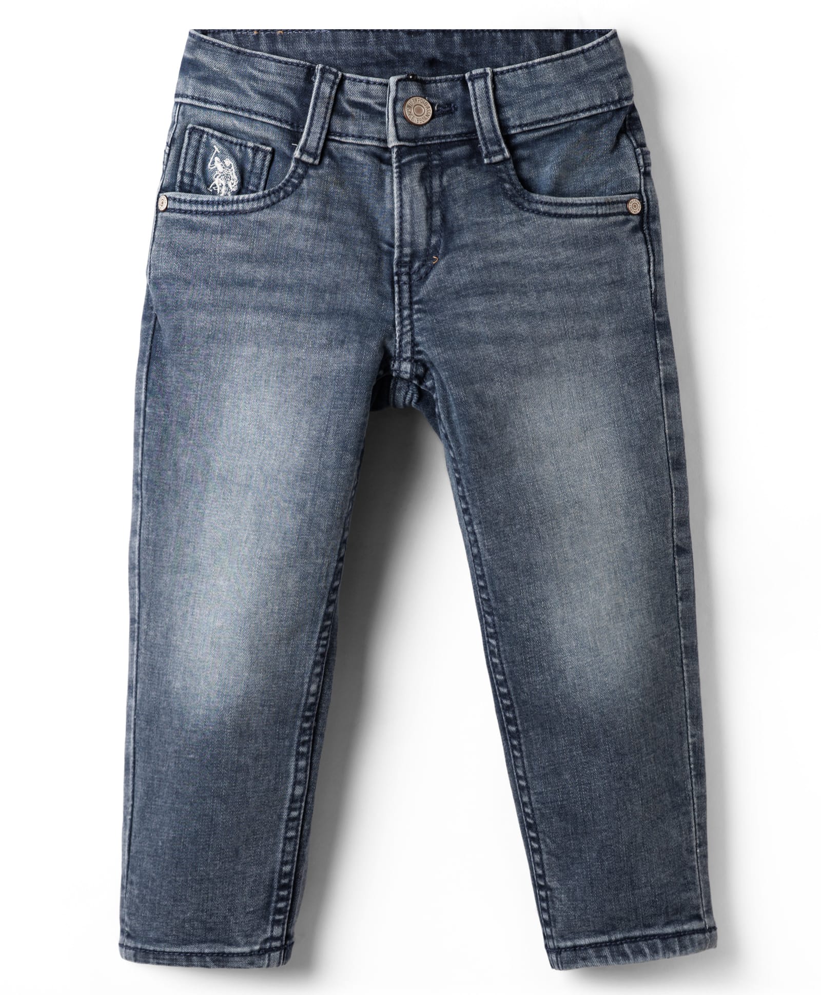 US Polo Assn Full Length Solid Colour Denim Jeans - Blue-picture-16