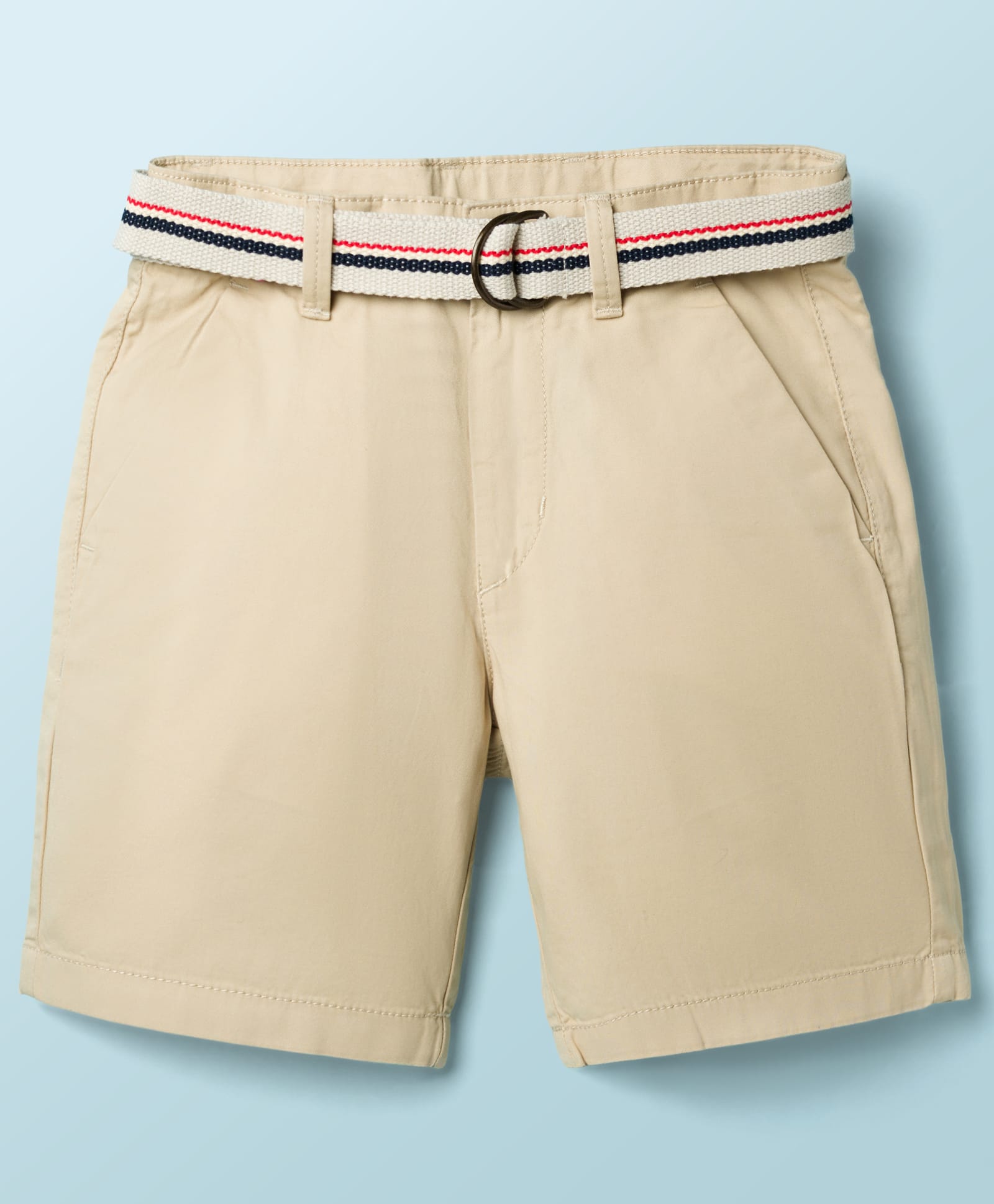 US Polo Assn Cotton Woven Above Knee Length Shorts With Belt - Beige-picture-20
