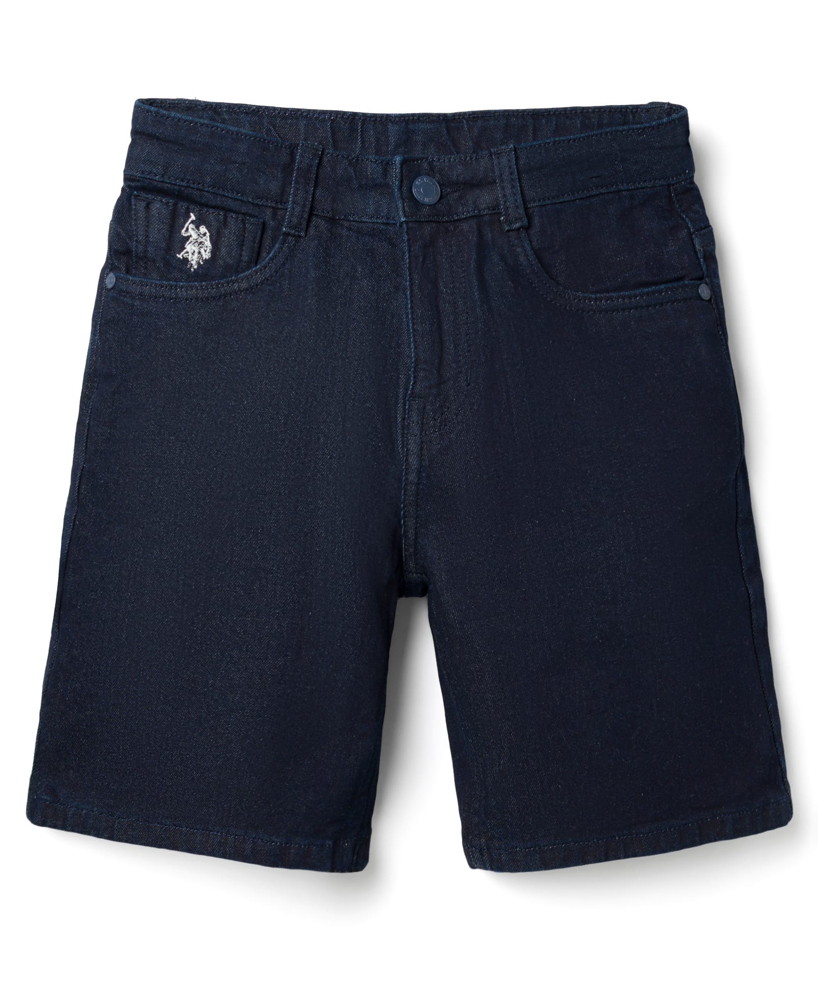 US Polo Assn Denim Above Knee Length Solid Shorts - Blue-image-6
