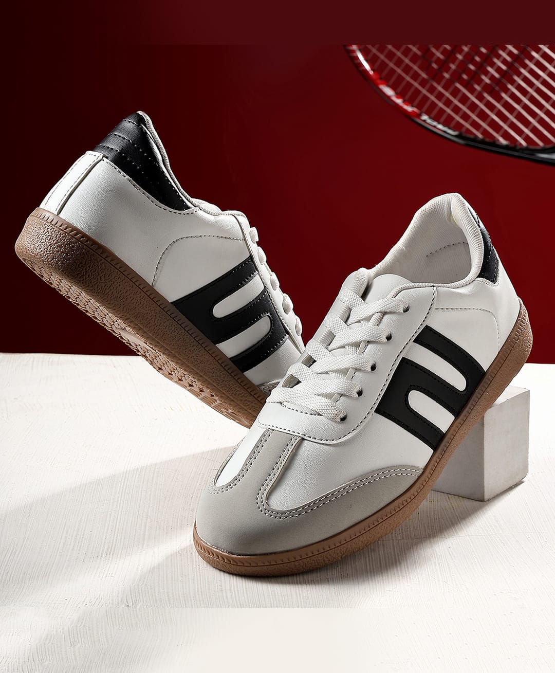 TRASE Abstract Designed Lace Up Shoes - Black-image-43