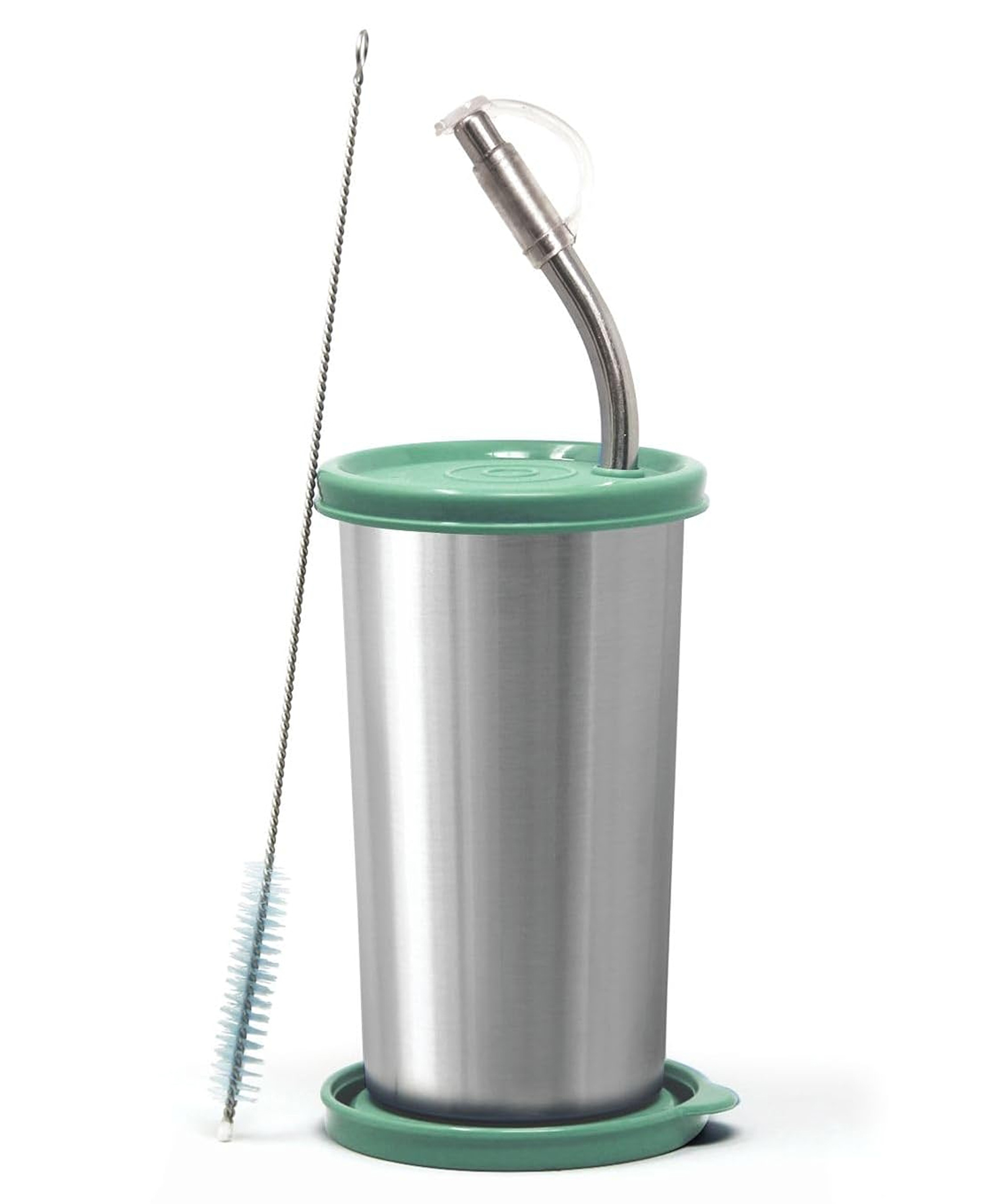 Signora Ware Sip Fast Stainless Steel Tumbler with 1 Straw and Two Lid | Leak-Proof | Reusable Straw | Lightweight and Portable | Iced Beverages | Outdoor Activities | Gift Container (420 Ml |Egreen)-image-10