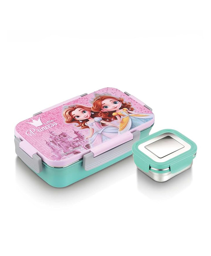 SignoraWare Chipmunk Stainless Steel Printed Lunch Box | Airtight & Leakproof | Maintain Freshness & Crispness | Ideal for School Kids | Great for Picnic & Outdoor Activities (850ml + 160ml | Pink)-picture-47