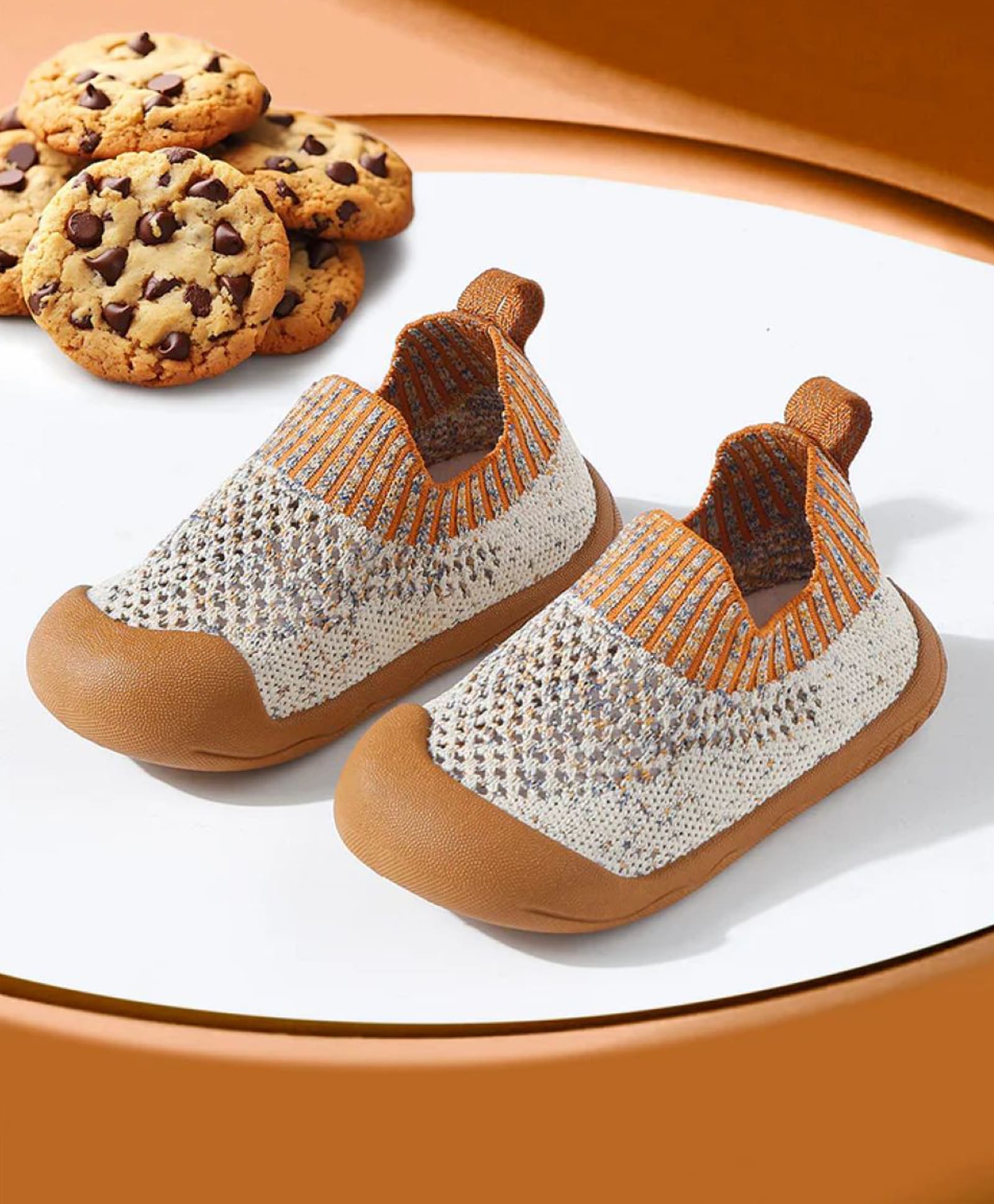 ONYC Mesh Detailed Slip On Shoes - Brown-picture-24