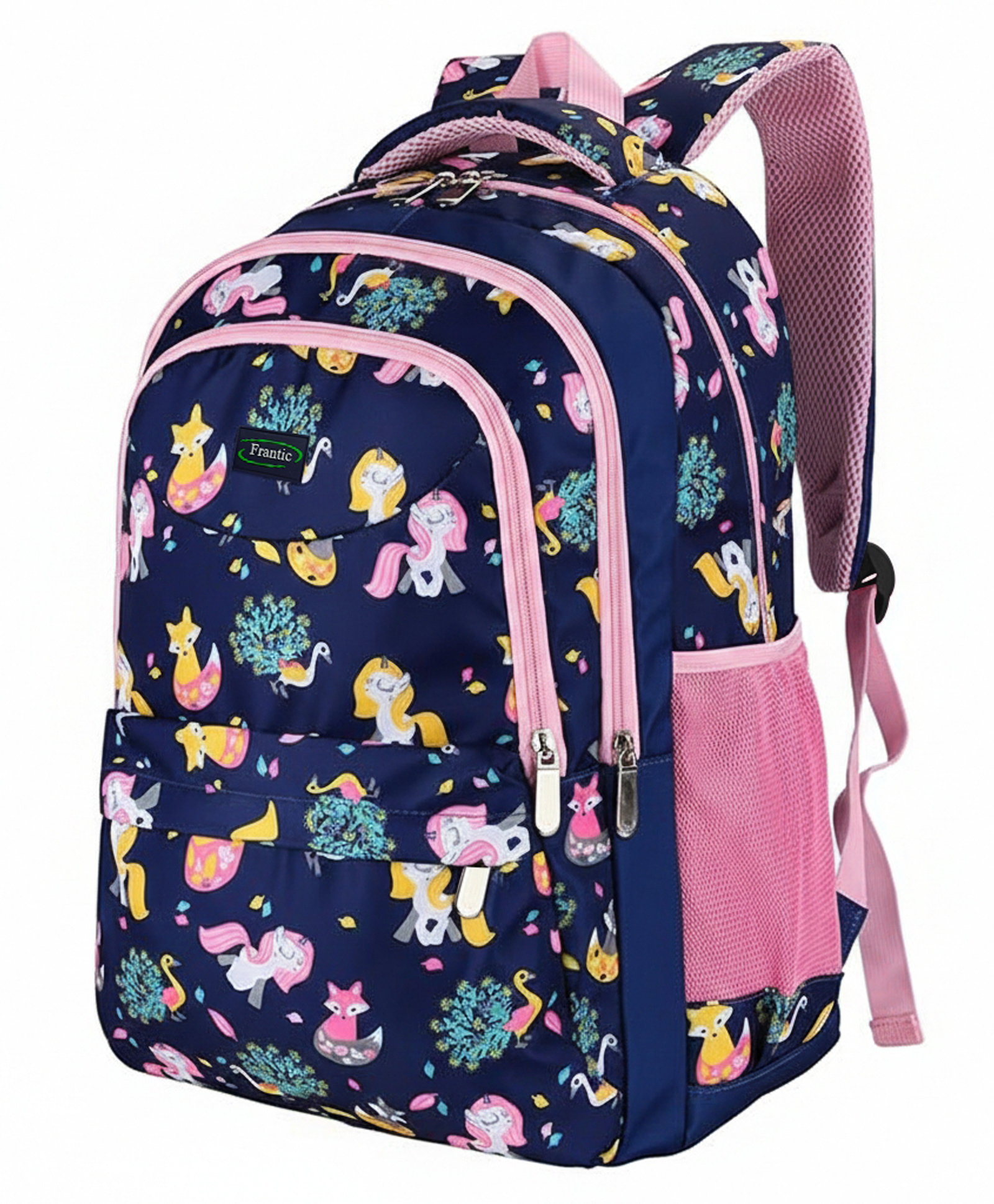 Frantic Premium Quality Blue Dreamland Unicorn school bag for Kids - Height (16 Inches)-image-43