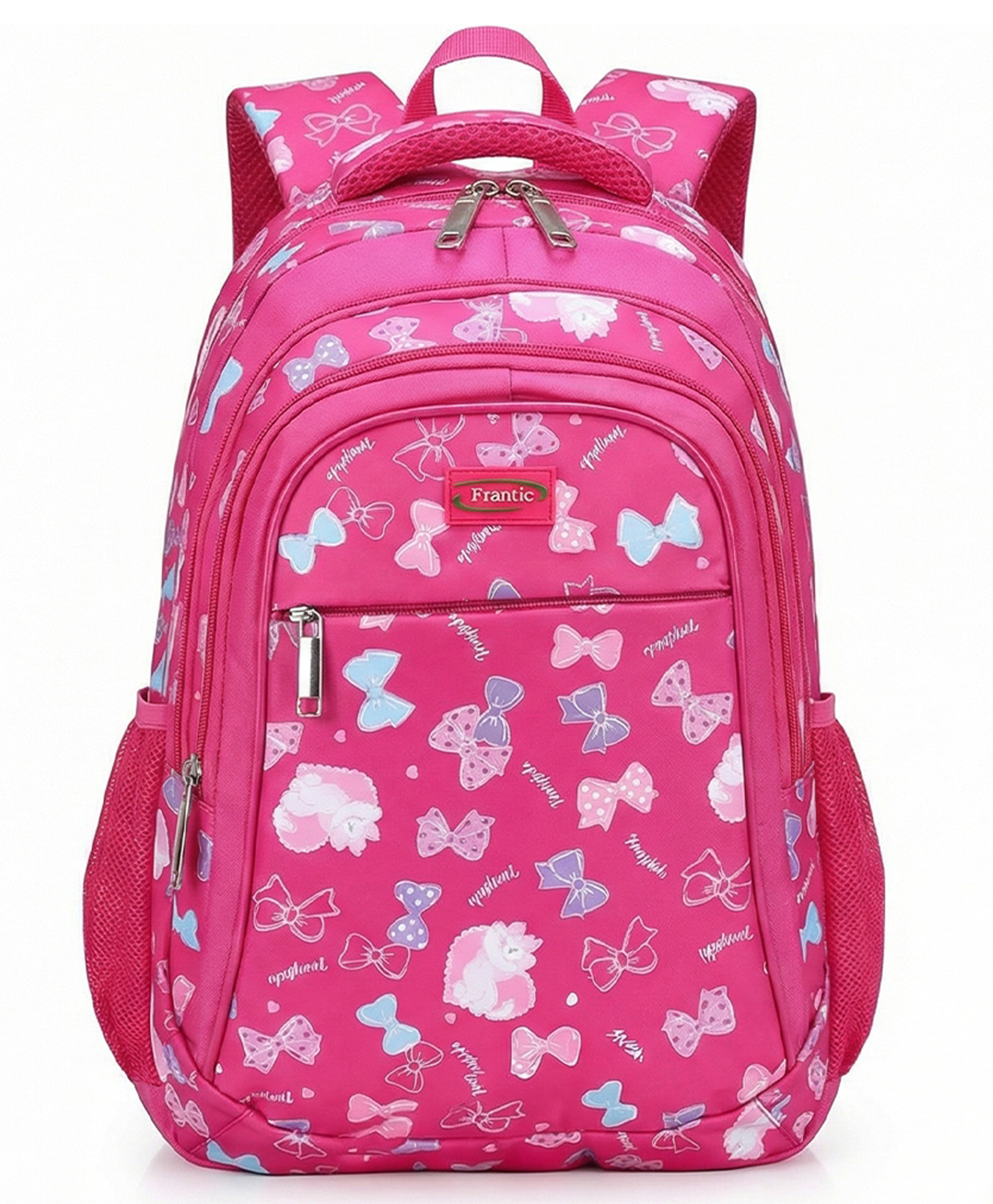 Frantic Premium Quality Pink Little Bow school bag for Kids - Height (16 Inches)-image-17