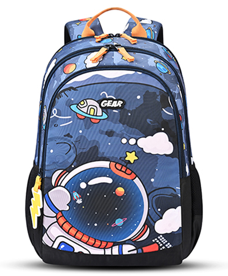 Gear 17 Inches Water Resistant School Bag/Casual Backpack/Daypack/Travel Backpack for Boys/Girls (BLUE-YELLOW)-image-24