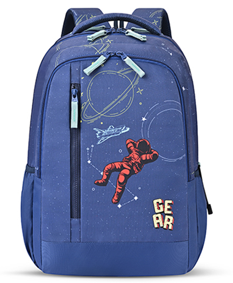 Gear 17 Inches Water Resistant School Bag/Casual Backpack/Daypack/Travel Backpack for Boys/Girls (NAVY-MINT)-image-10