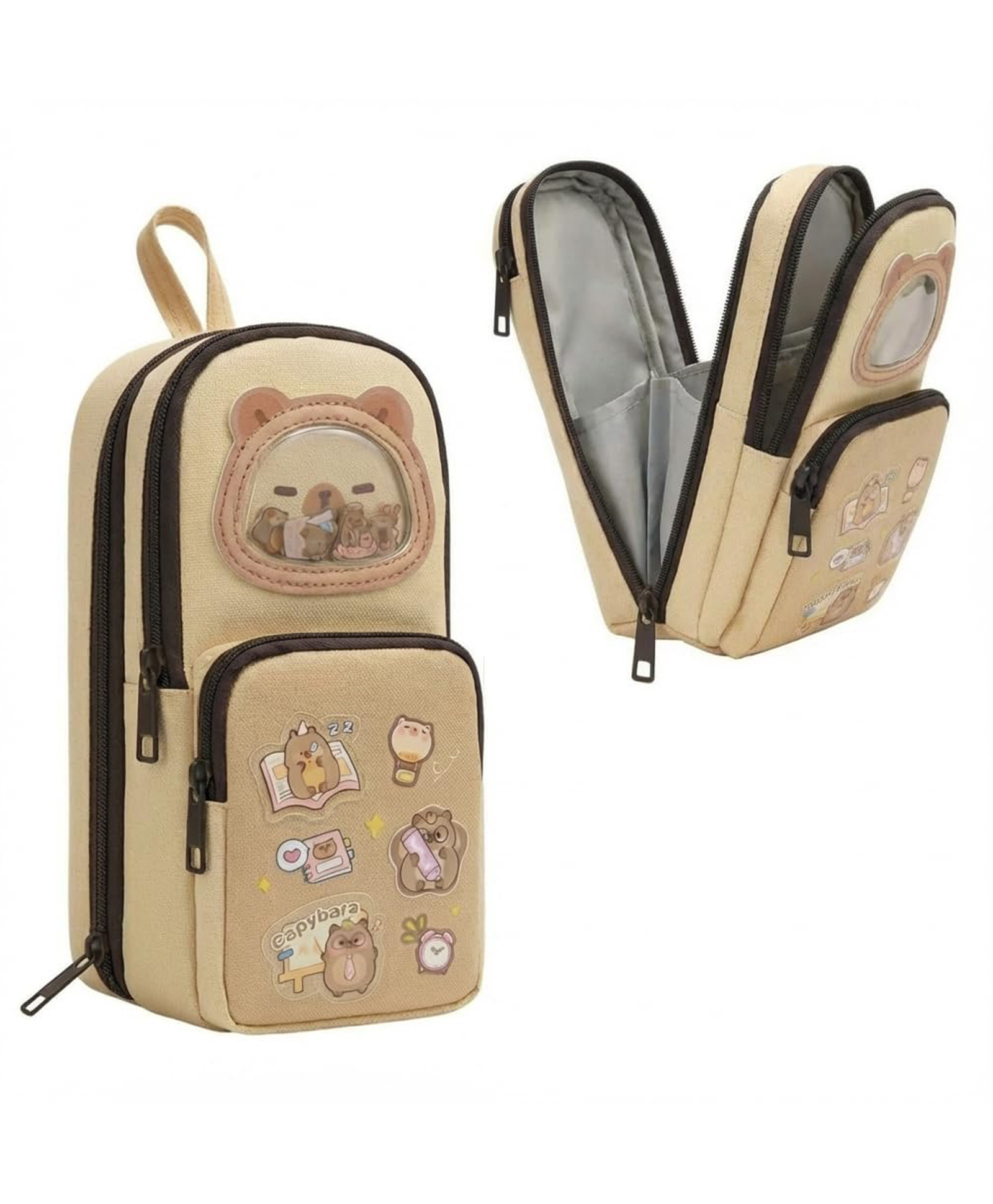 FunBlast Capybara Theme Multipurpose Hangable Zipper Pouch for Kids -Pack of 1 (Multicolor)-image-44