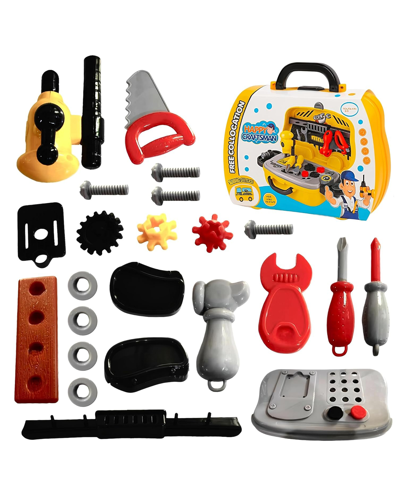 FunBlast Portable Engineering Tool Kit with Suitcase for Kids Pack of 23 Pcs (Multicolor)-picture-25